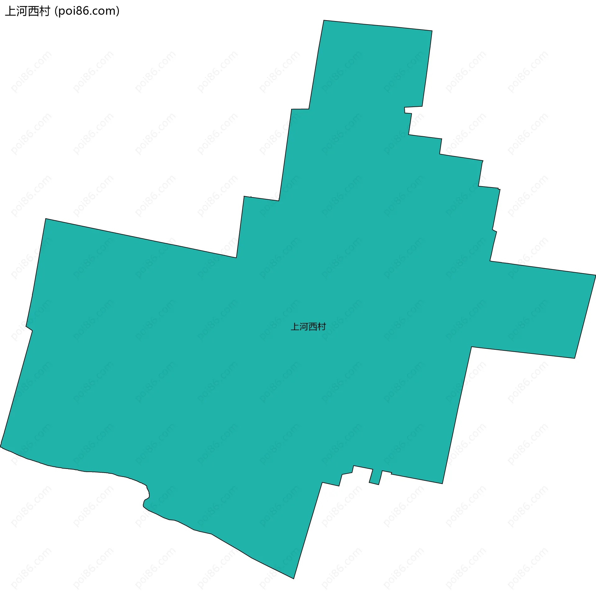 上河西村边界地图