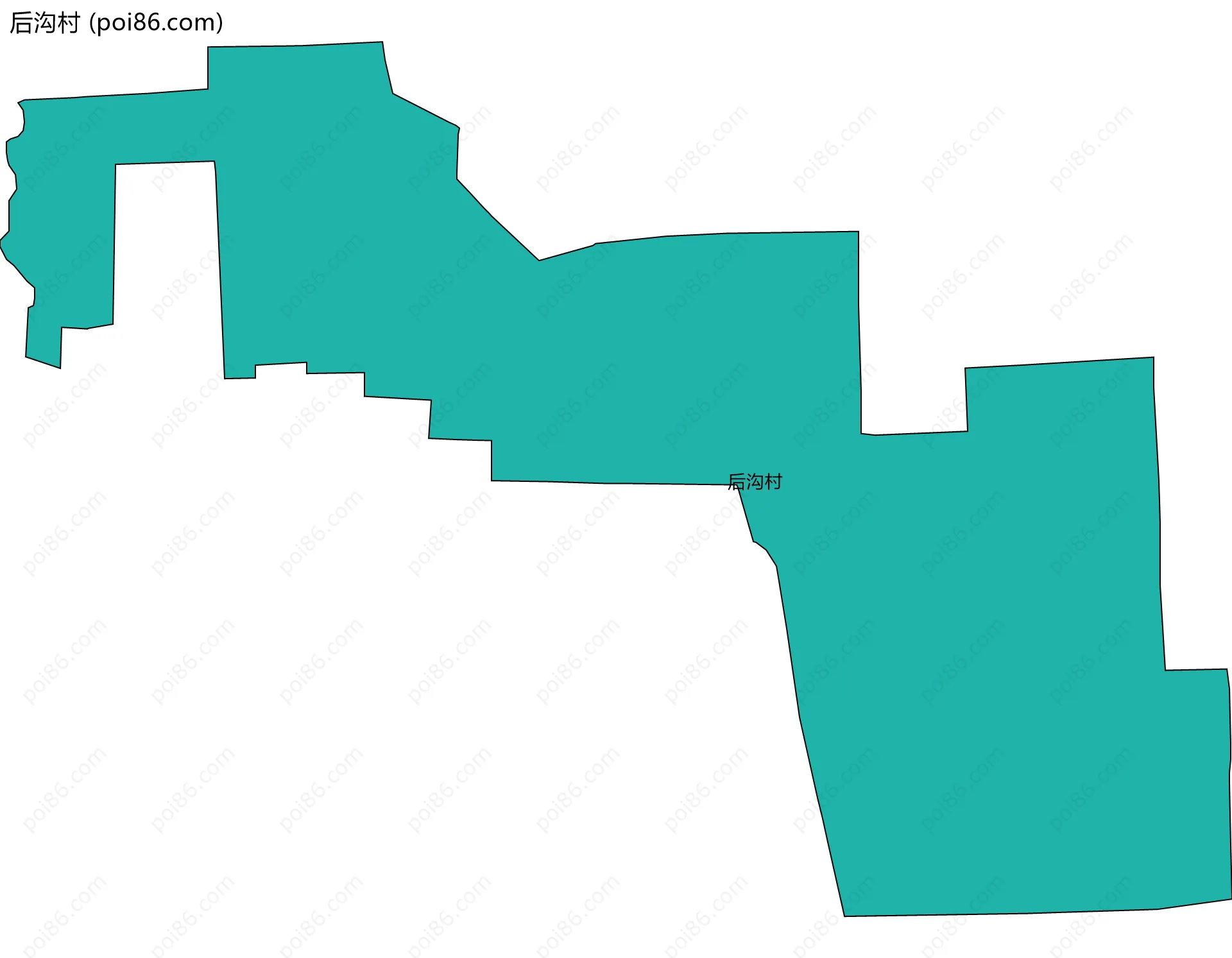 后沟村边界地图