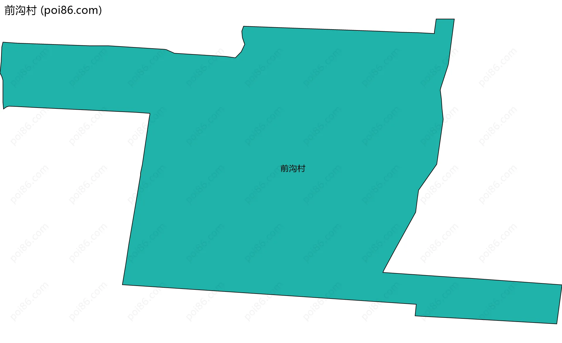 前沟村边界地图