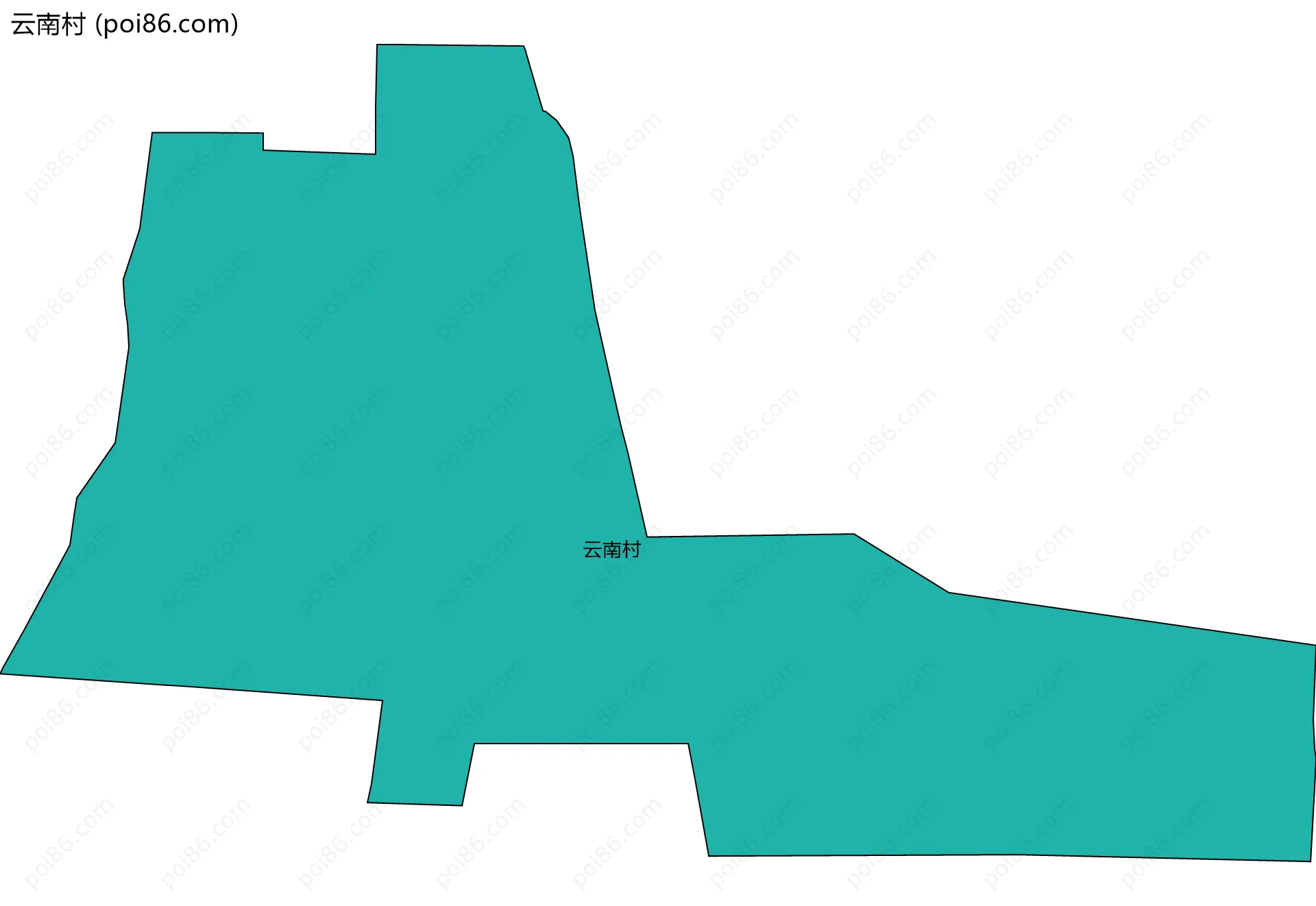 云南村边界地图