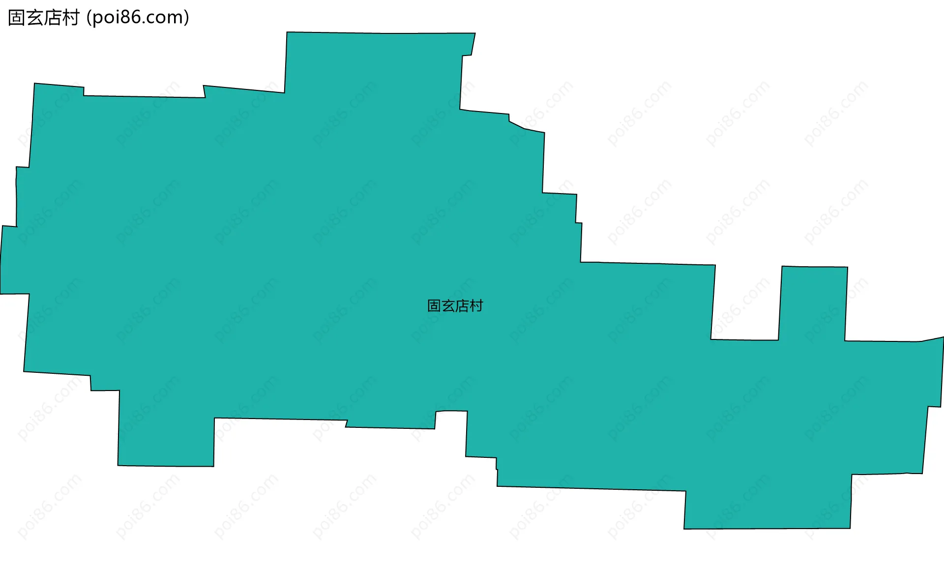 固玄店村边界地图