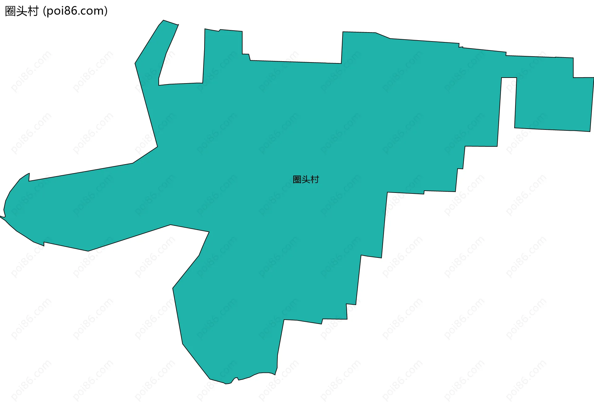 圈头村边界地图