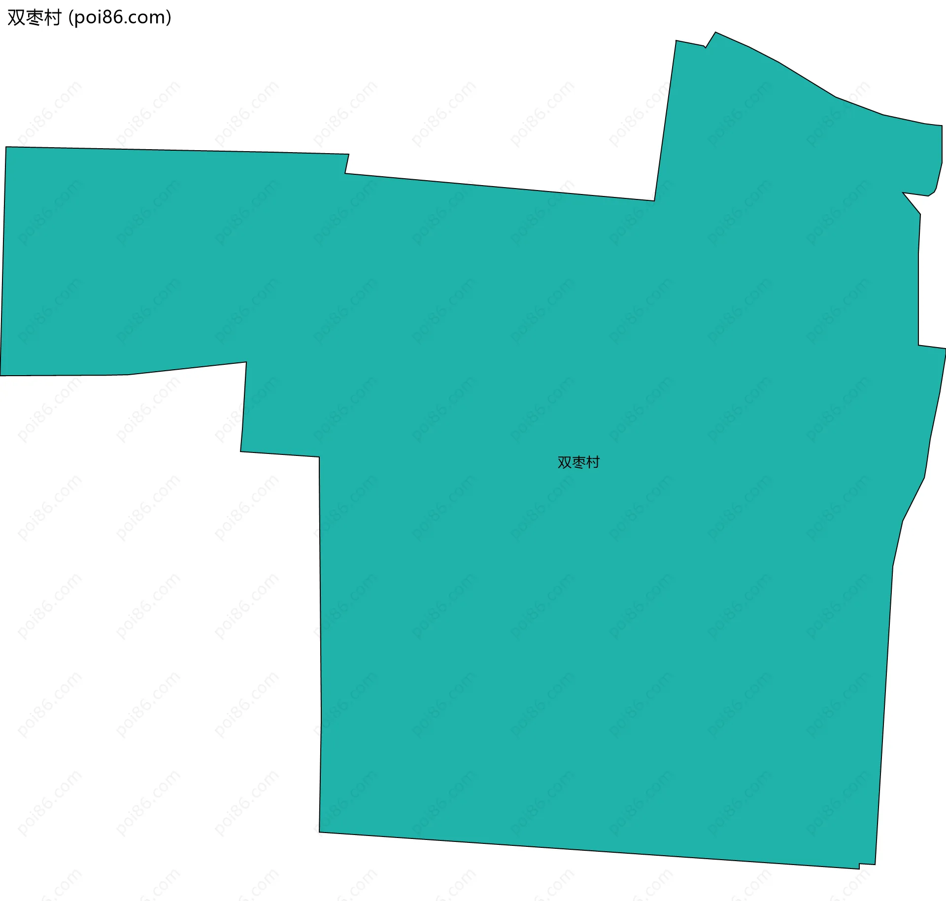 双枣村边界地图