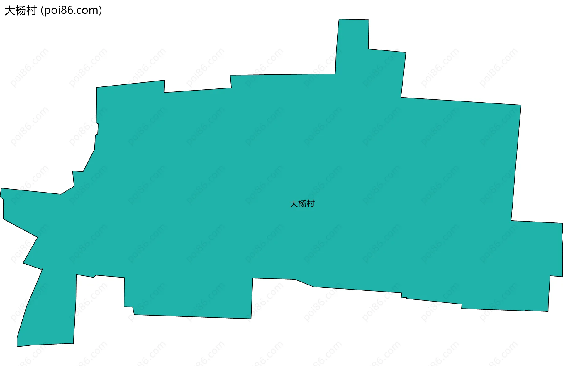 大杨村边界地图