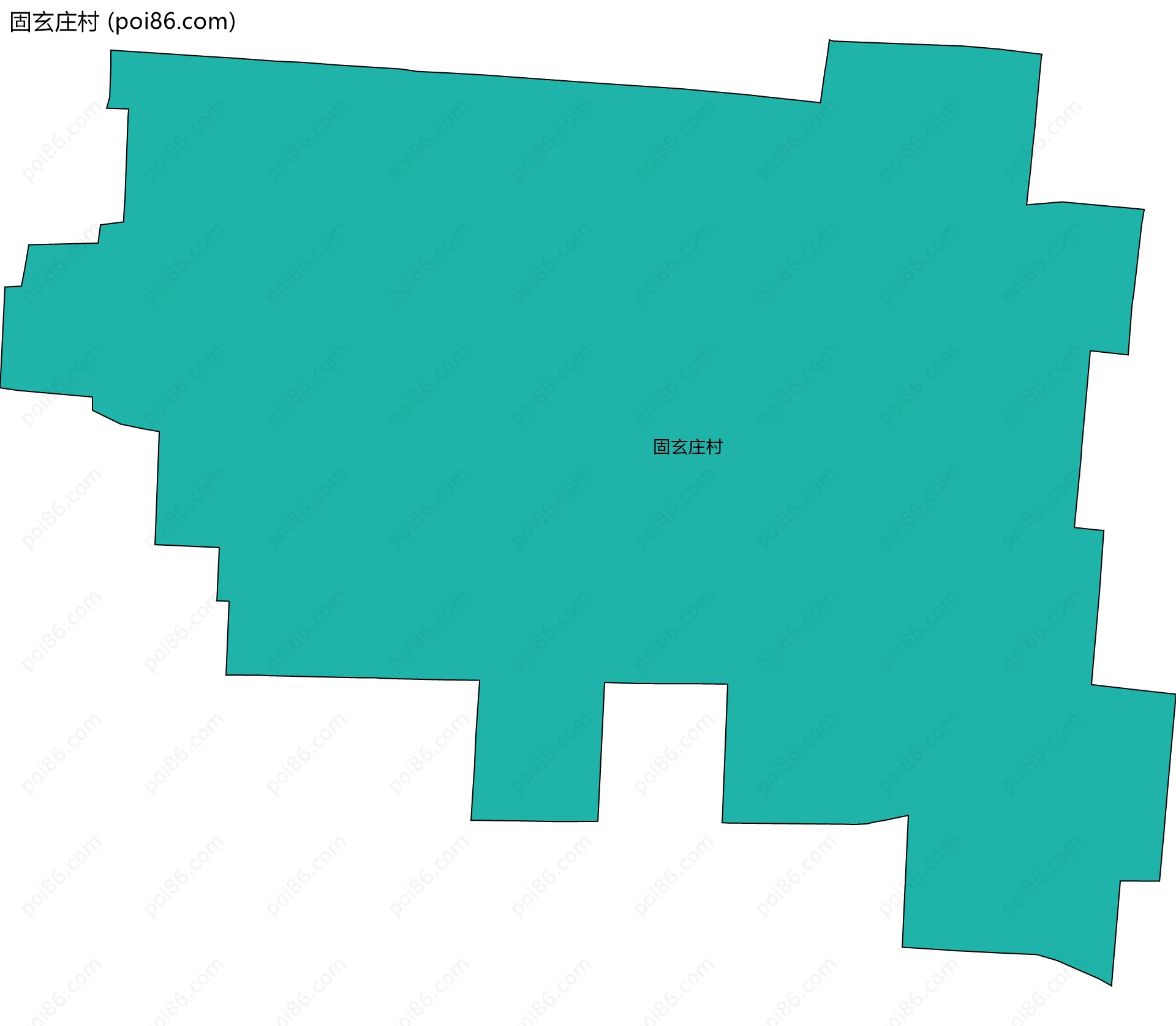 固玄庄村边界地图