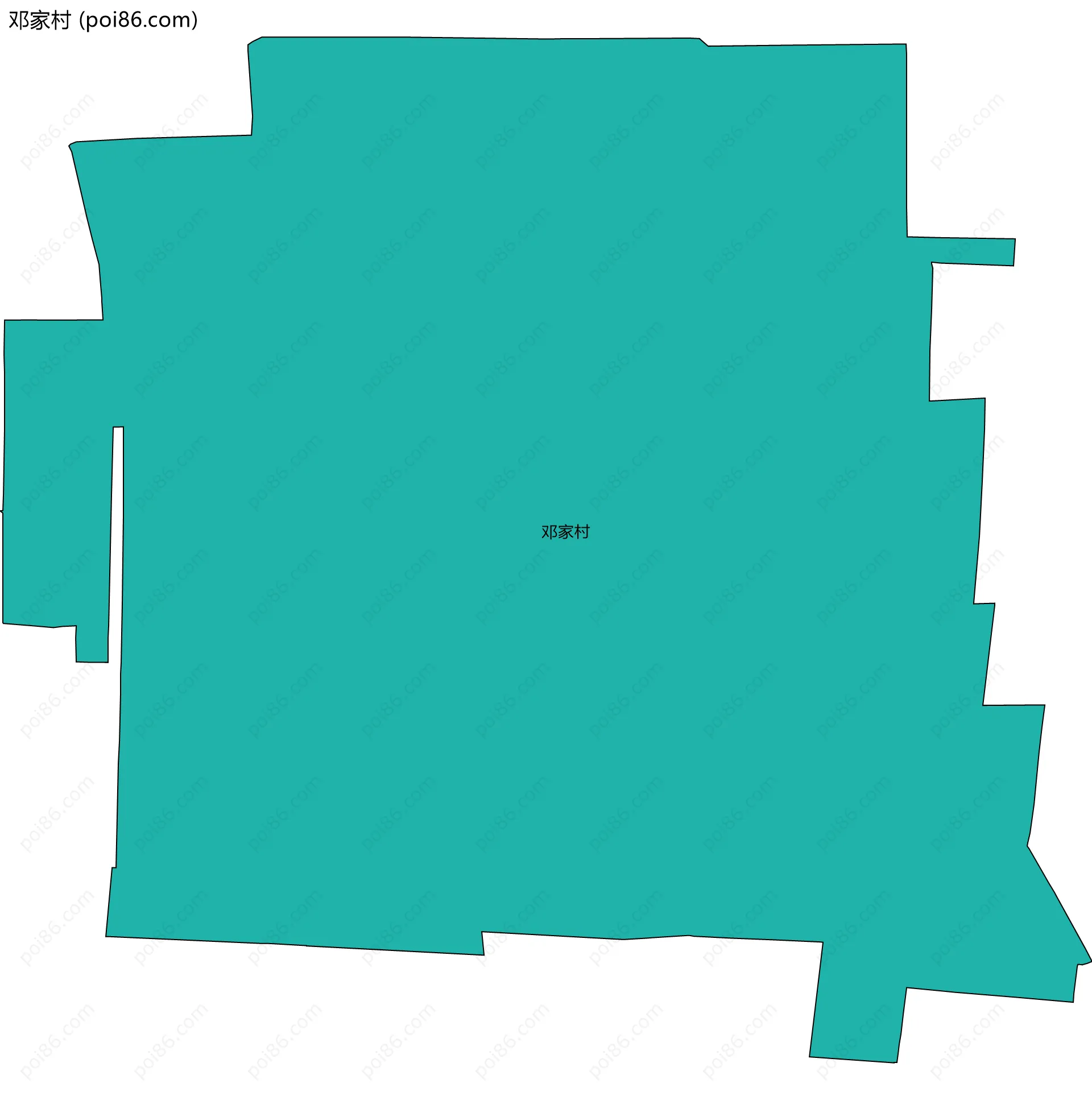 邓家村边界地图