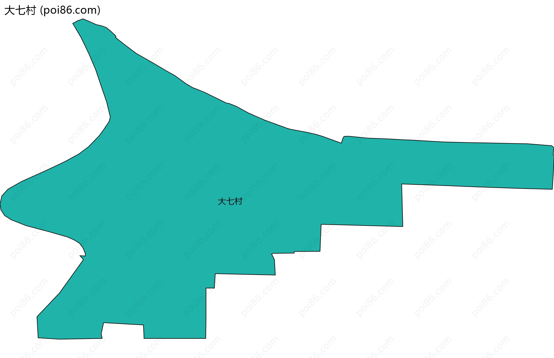大七村边界地图