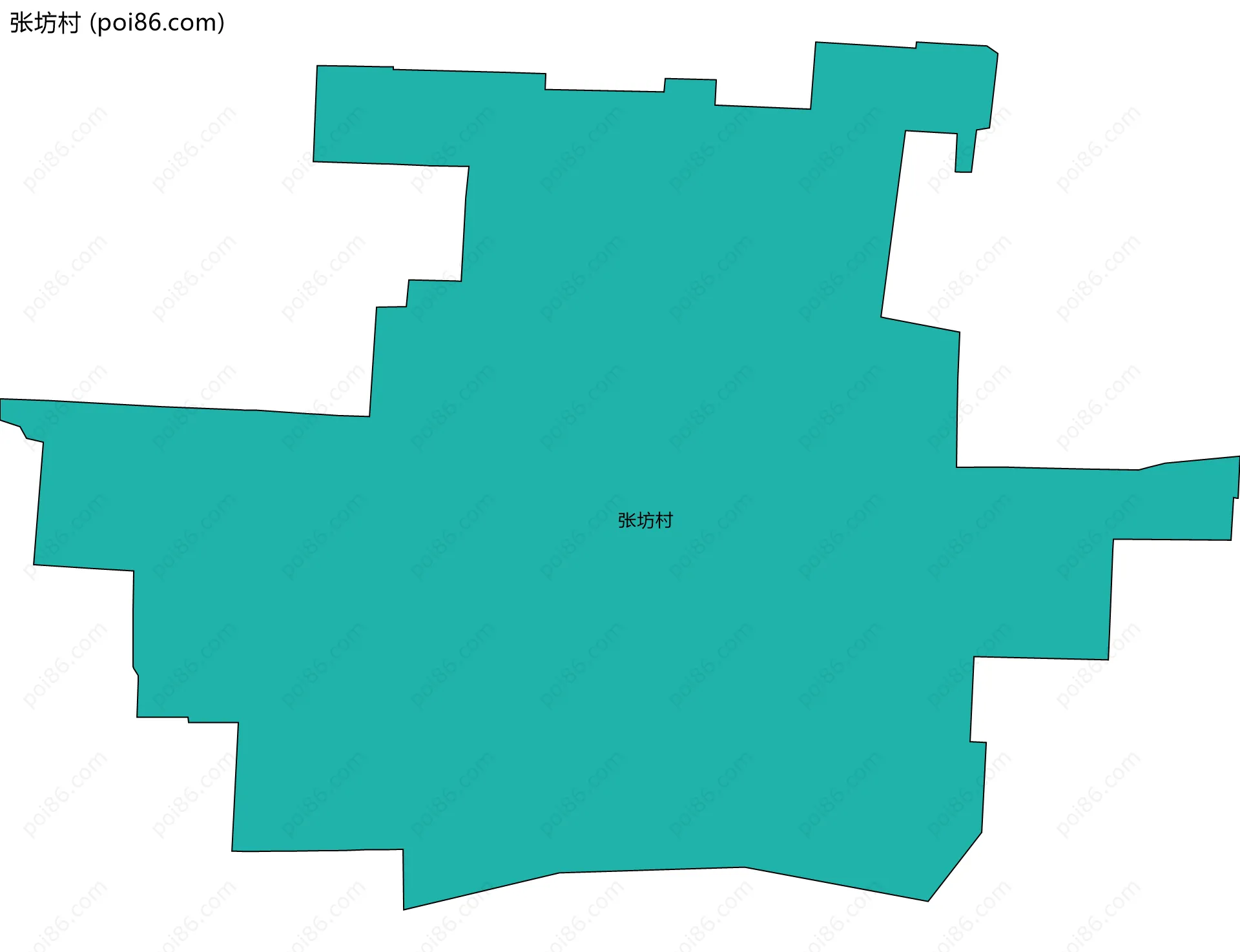 张坊村边界地图