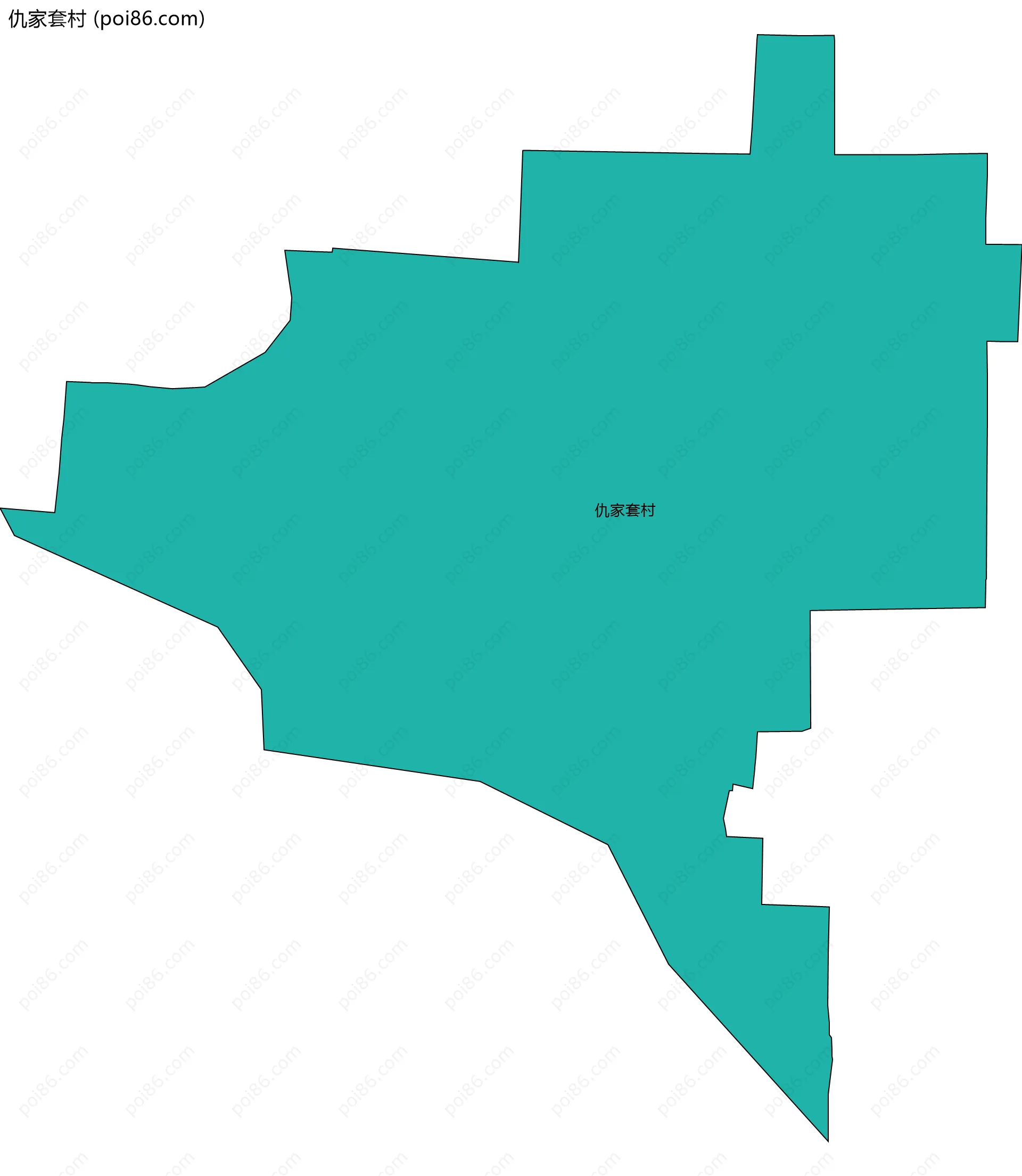 仇家套村边界地图