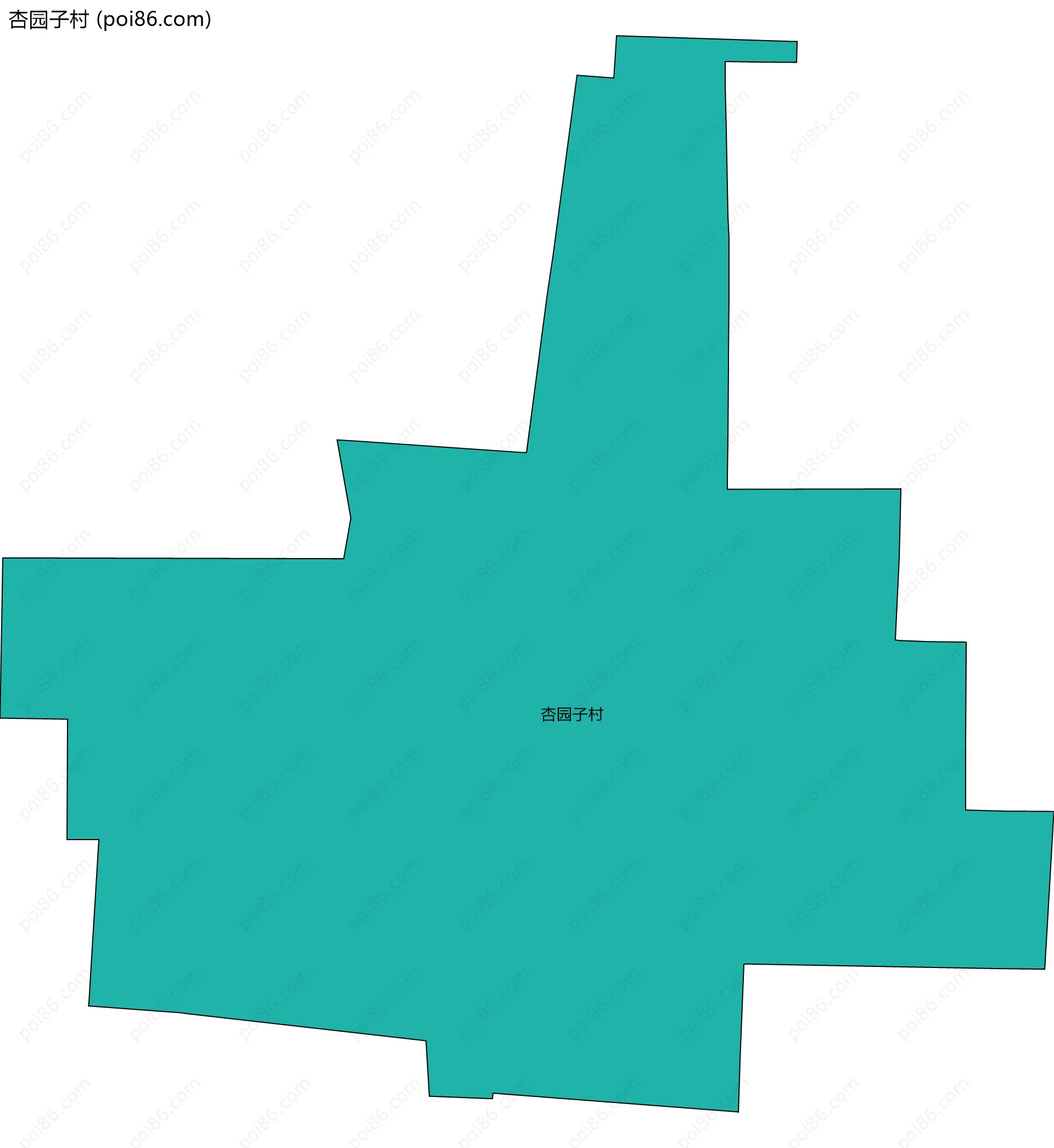 杏园子村边界地图