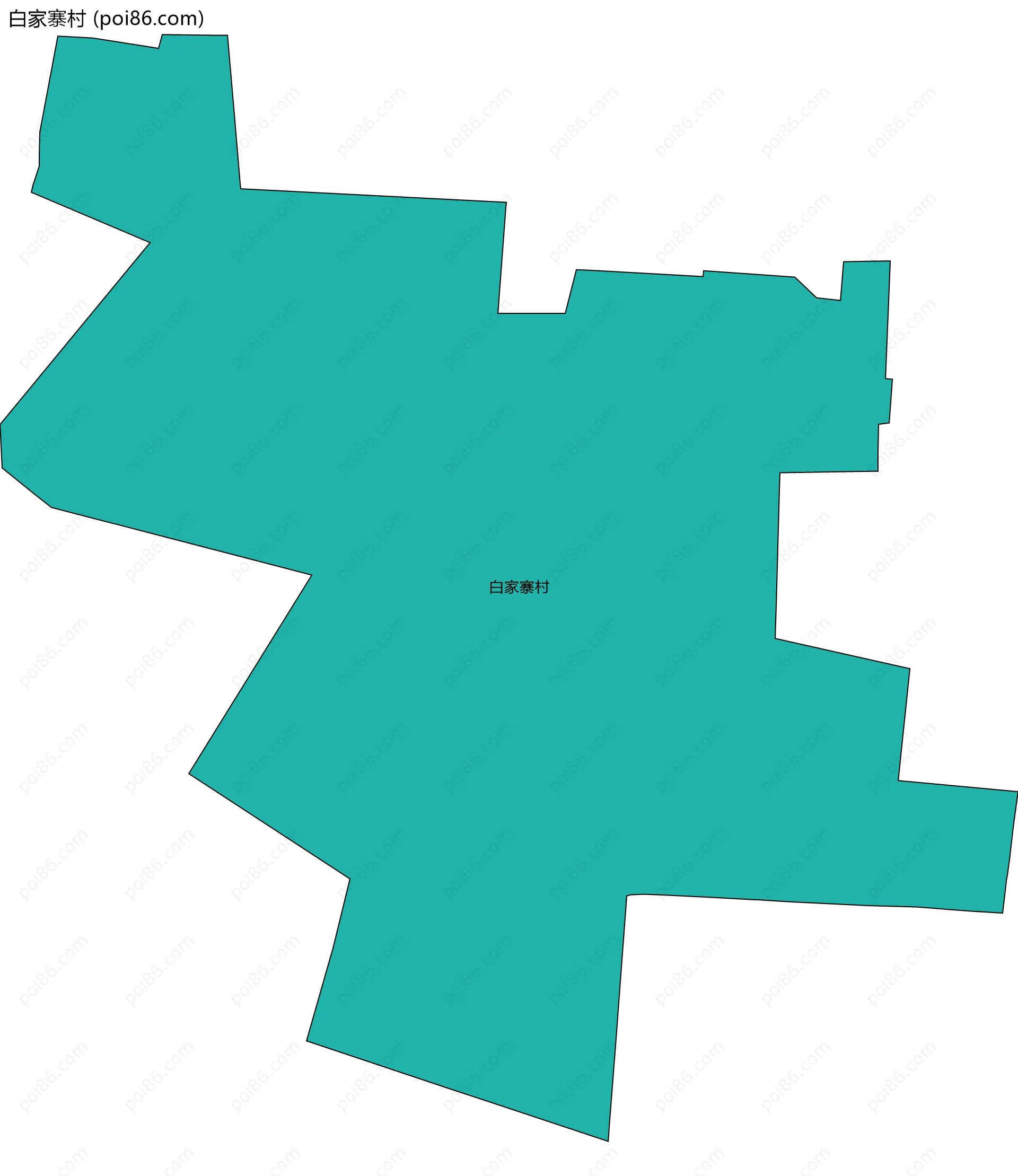 白家寨村边界地图