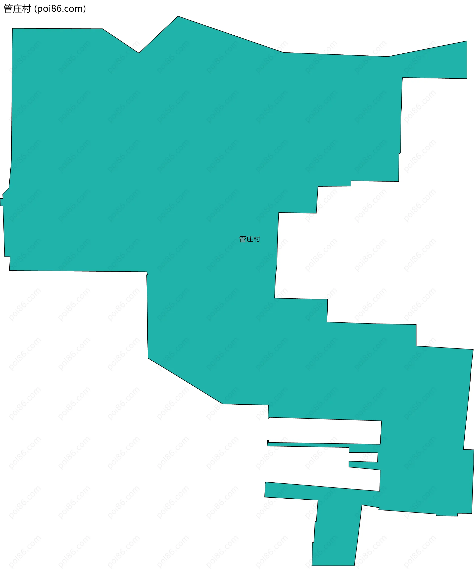 管庄村边界地图