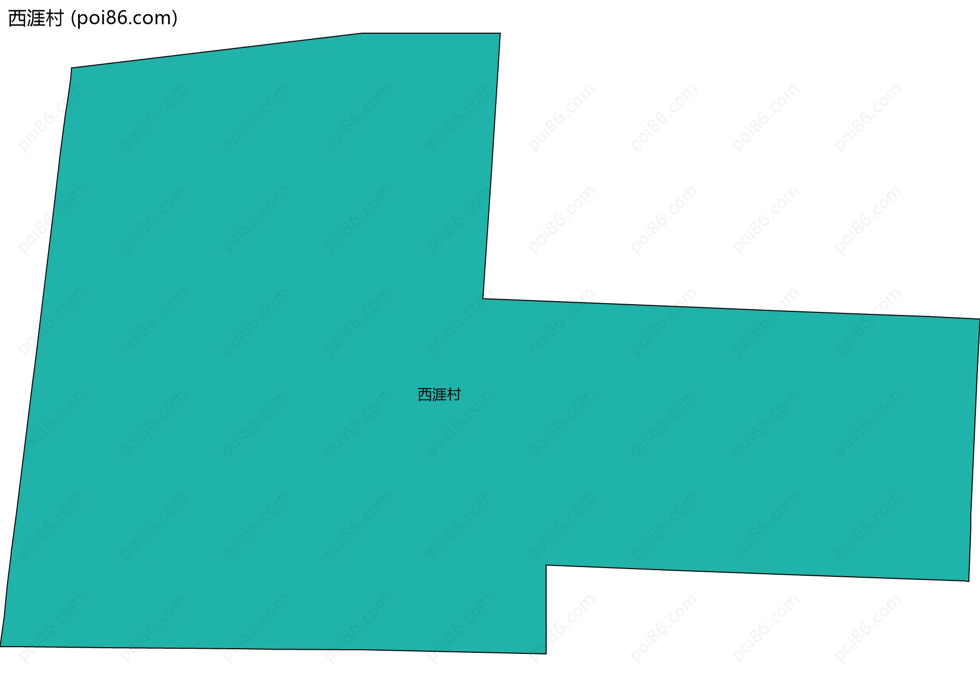 西涯村边界地图