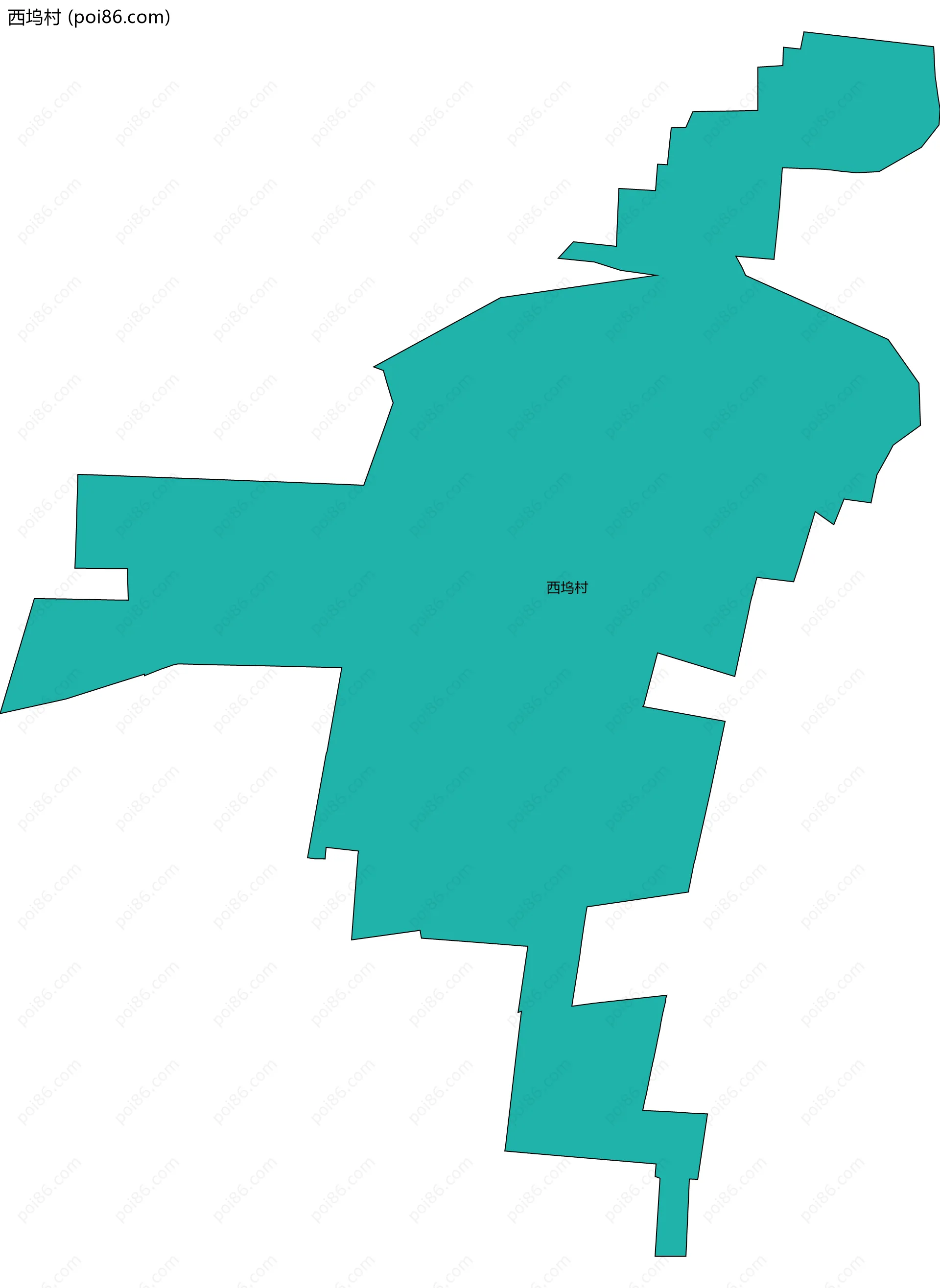 西坞村边界地图