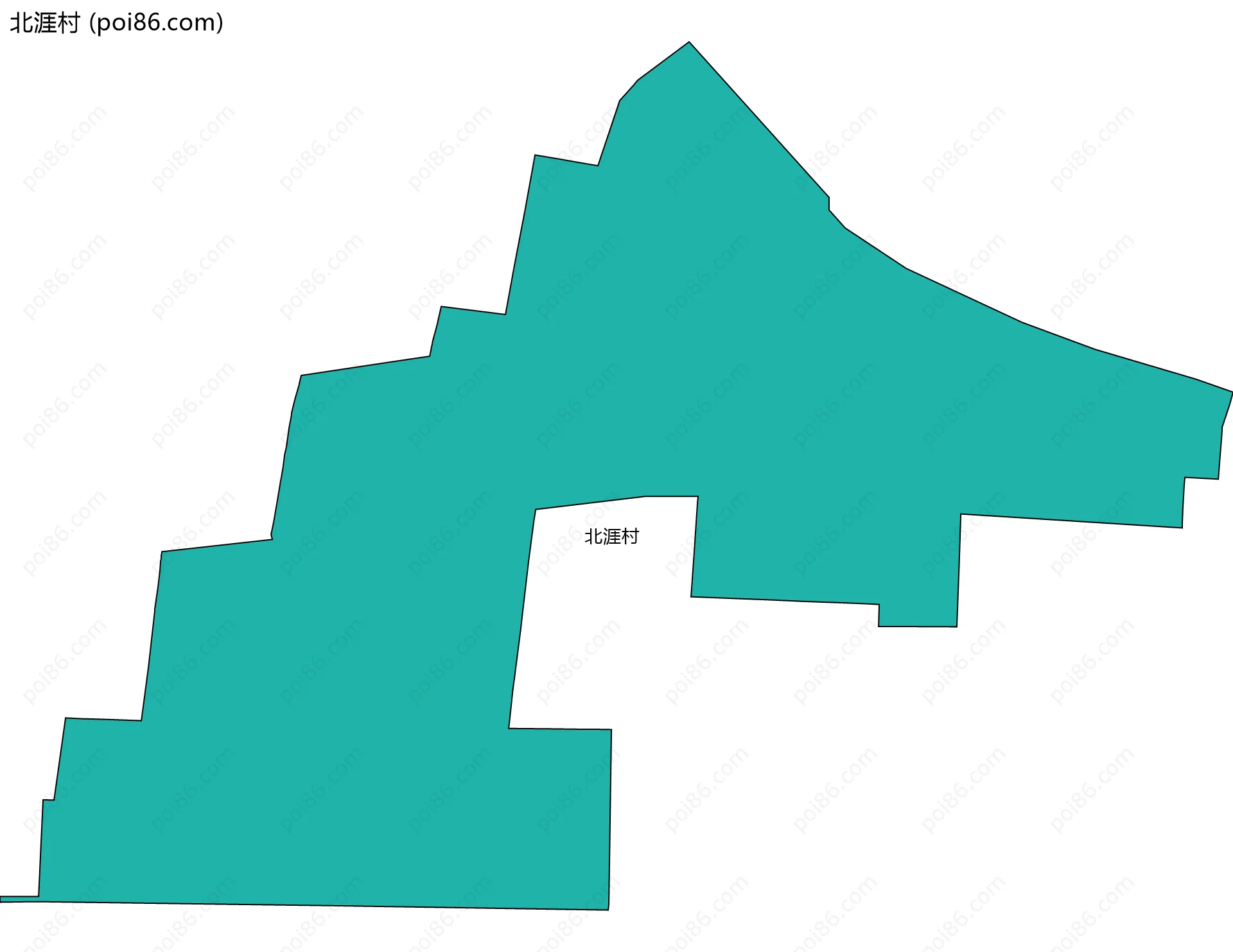 北涯村边界地图