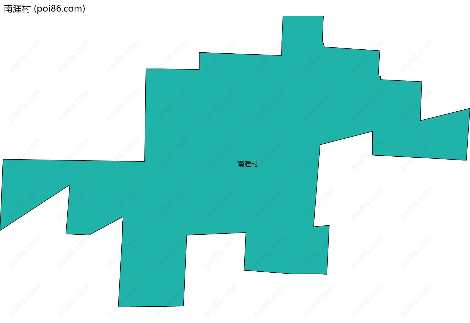 南涯村边界地图