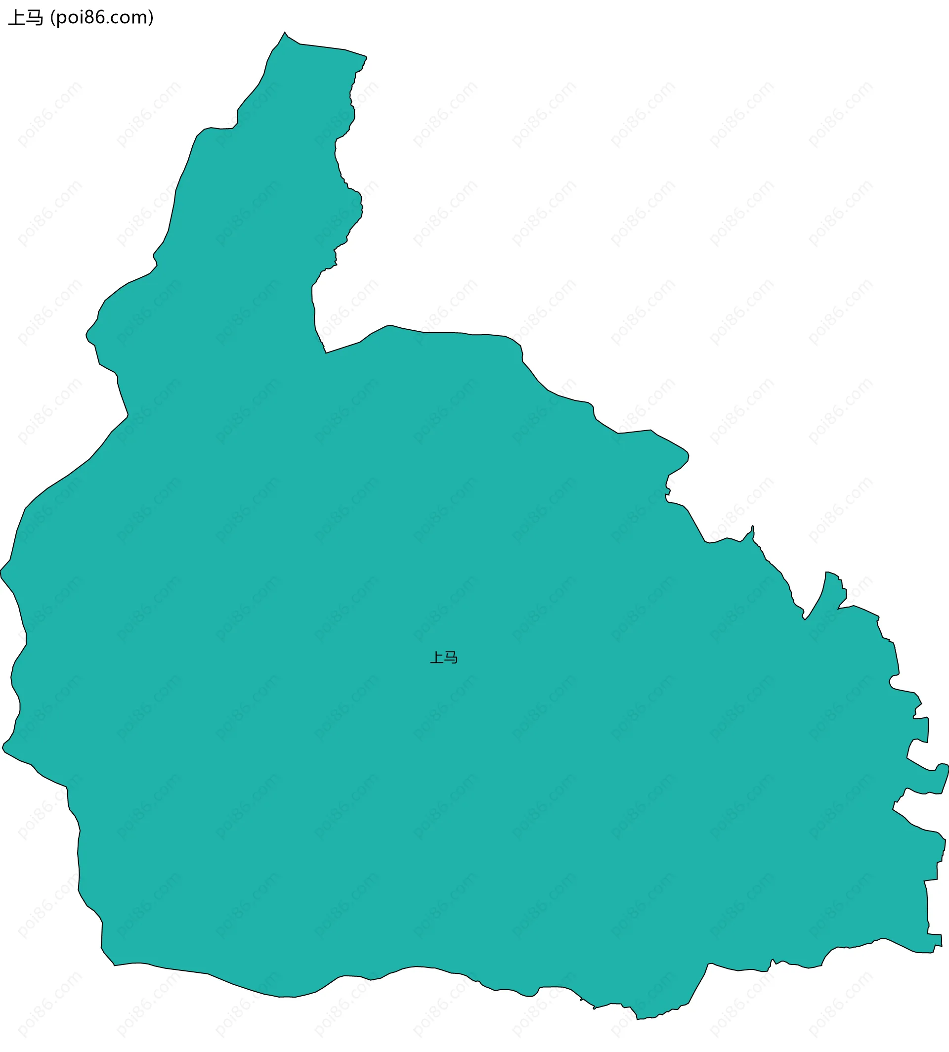 上马边界地图