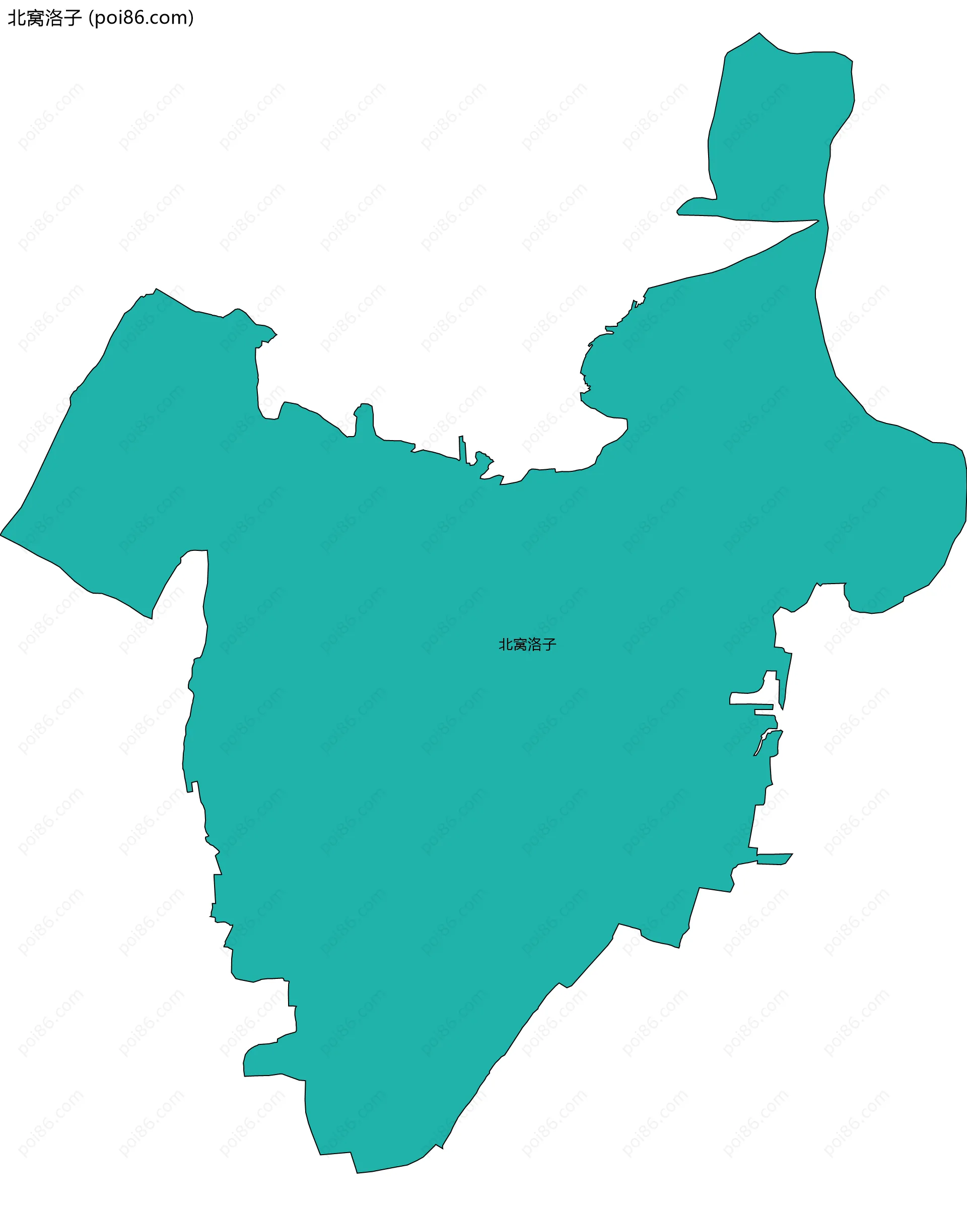 北窝洛子边界地图