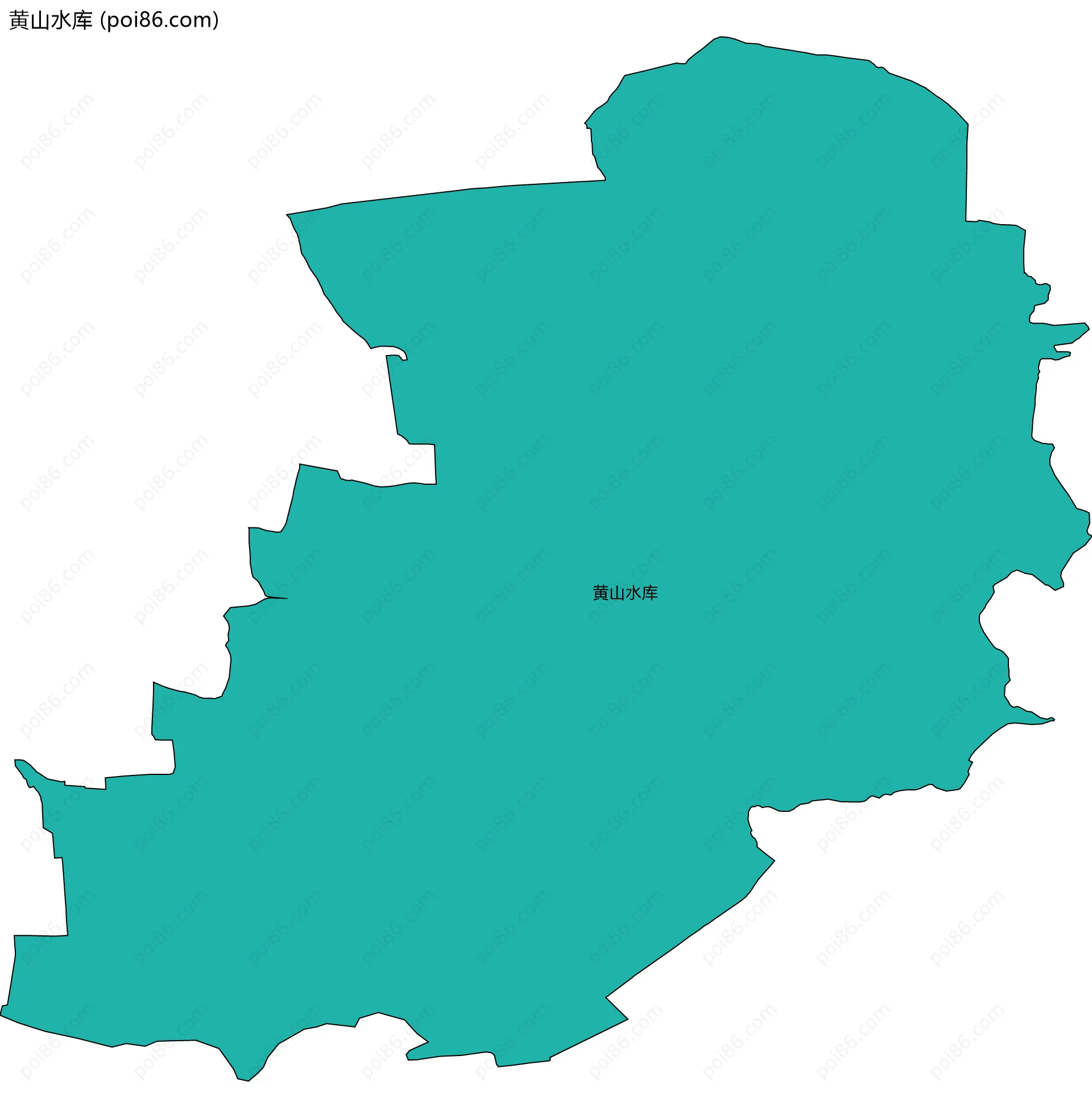 黄山水库边界地图