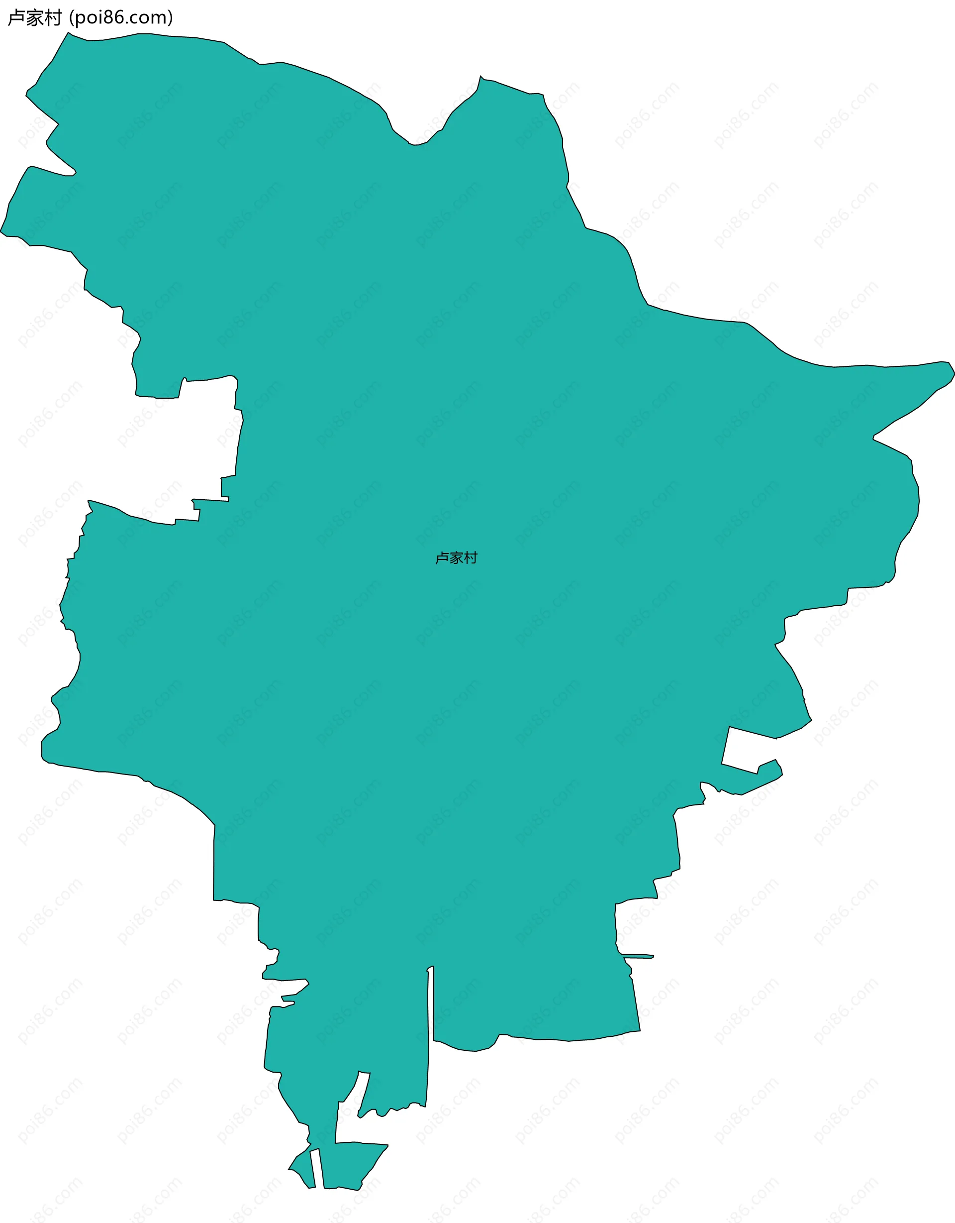 卢家村边界地图