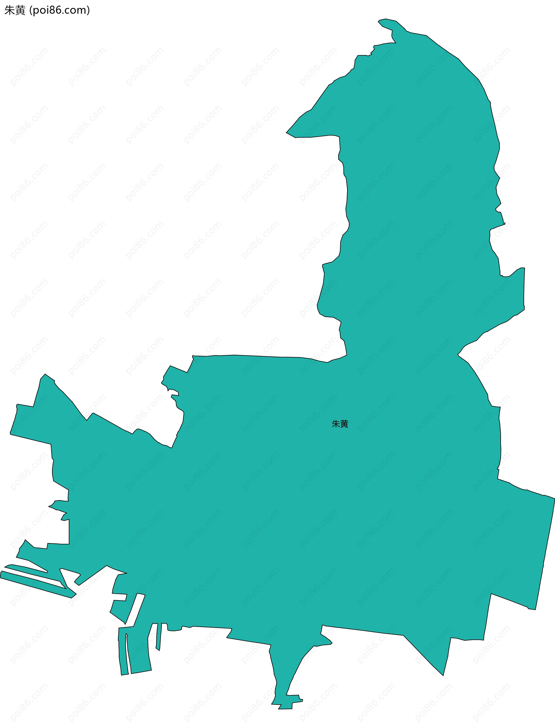 朱黄边界地图