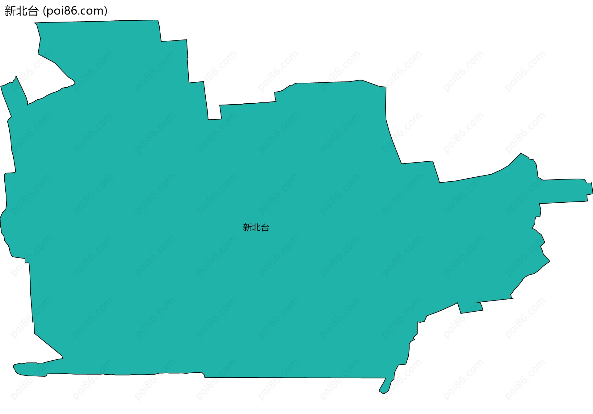 新北台边界地图