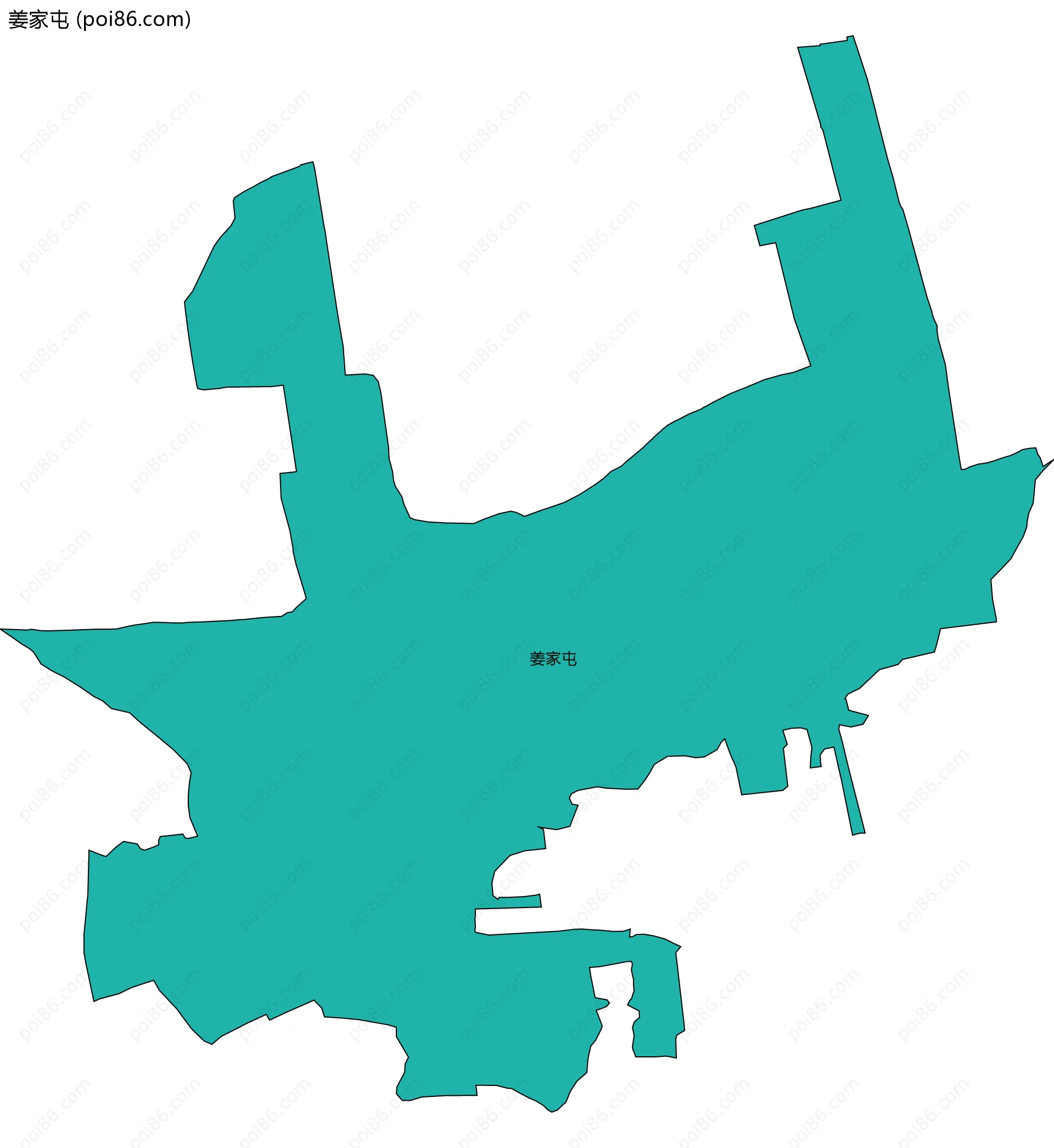 姜家屯边界地图