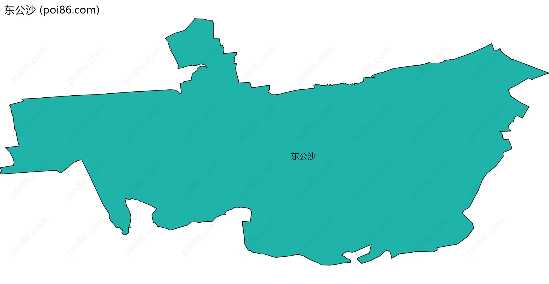 东公沙边界地图