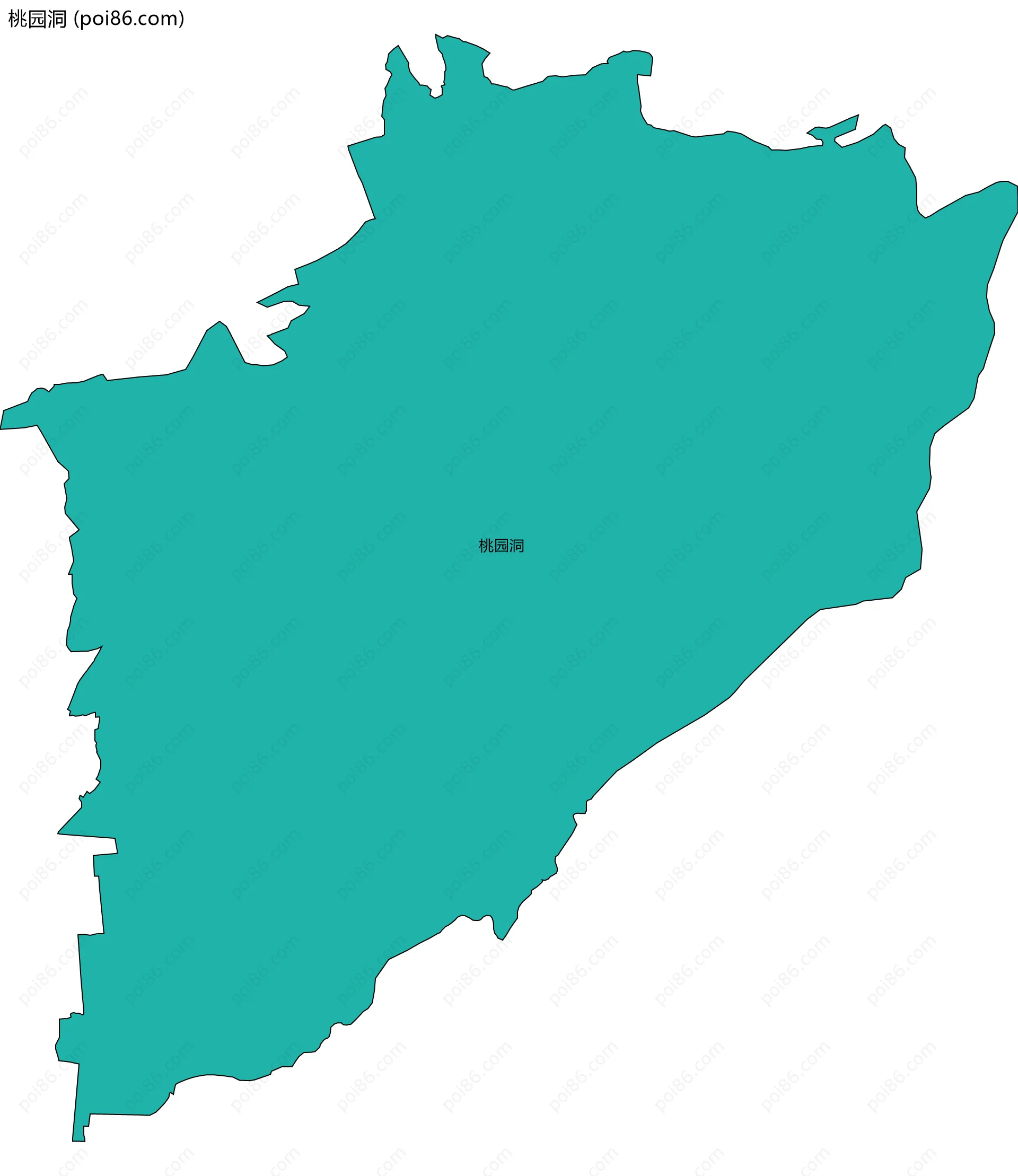 桃园洞边界地图
