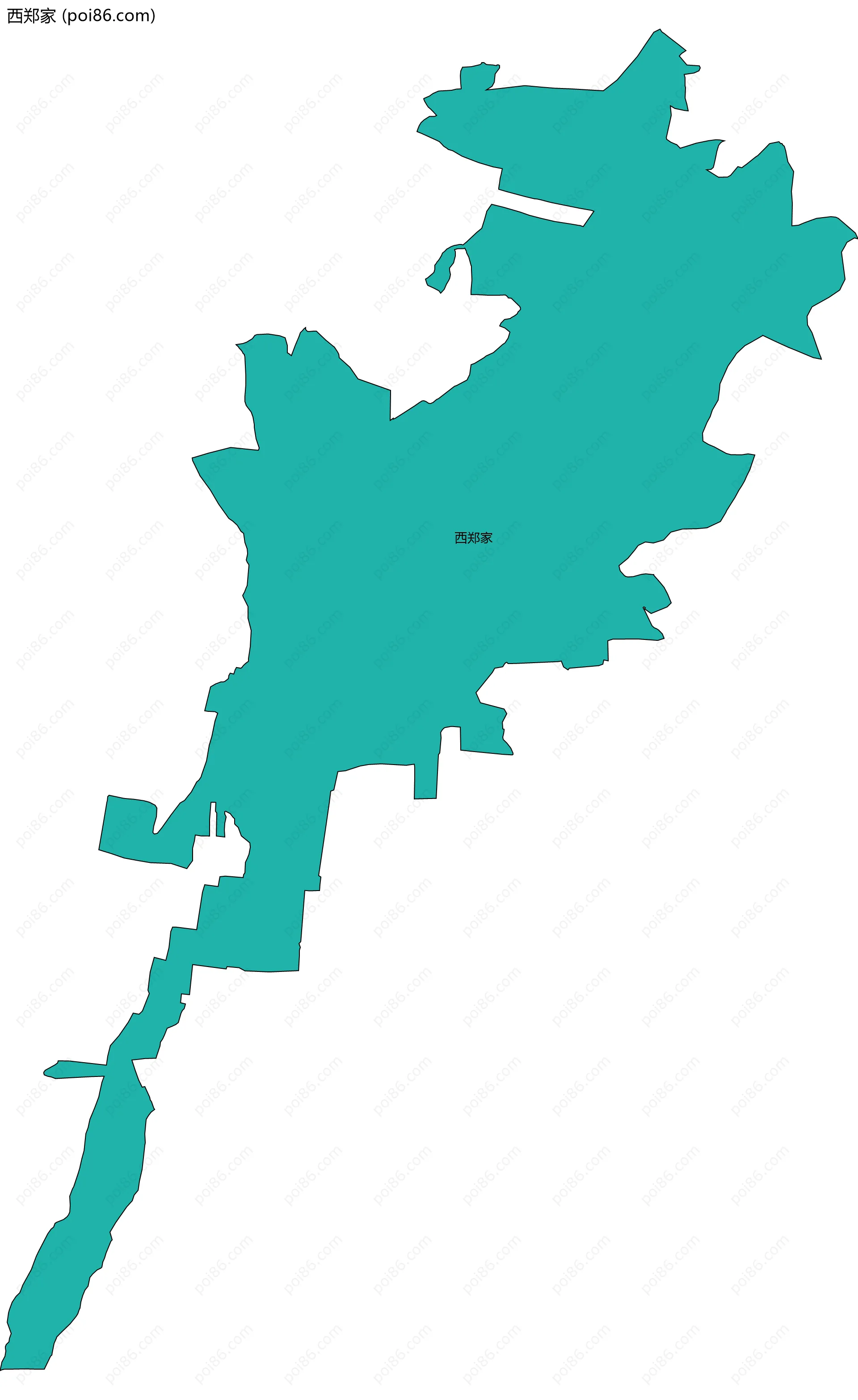 西郑家边界地图