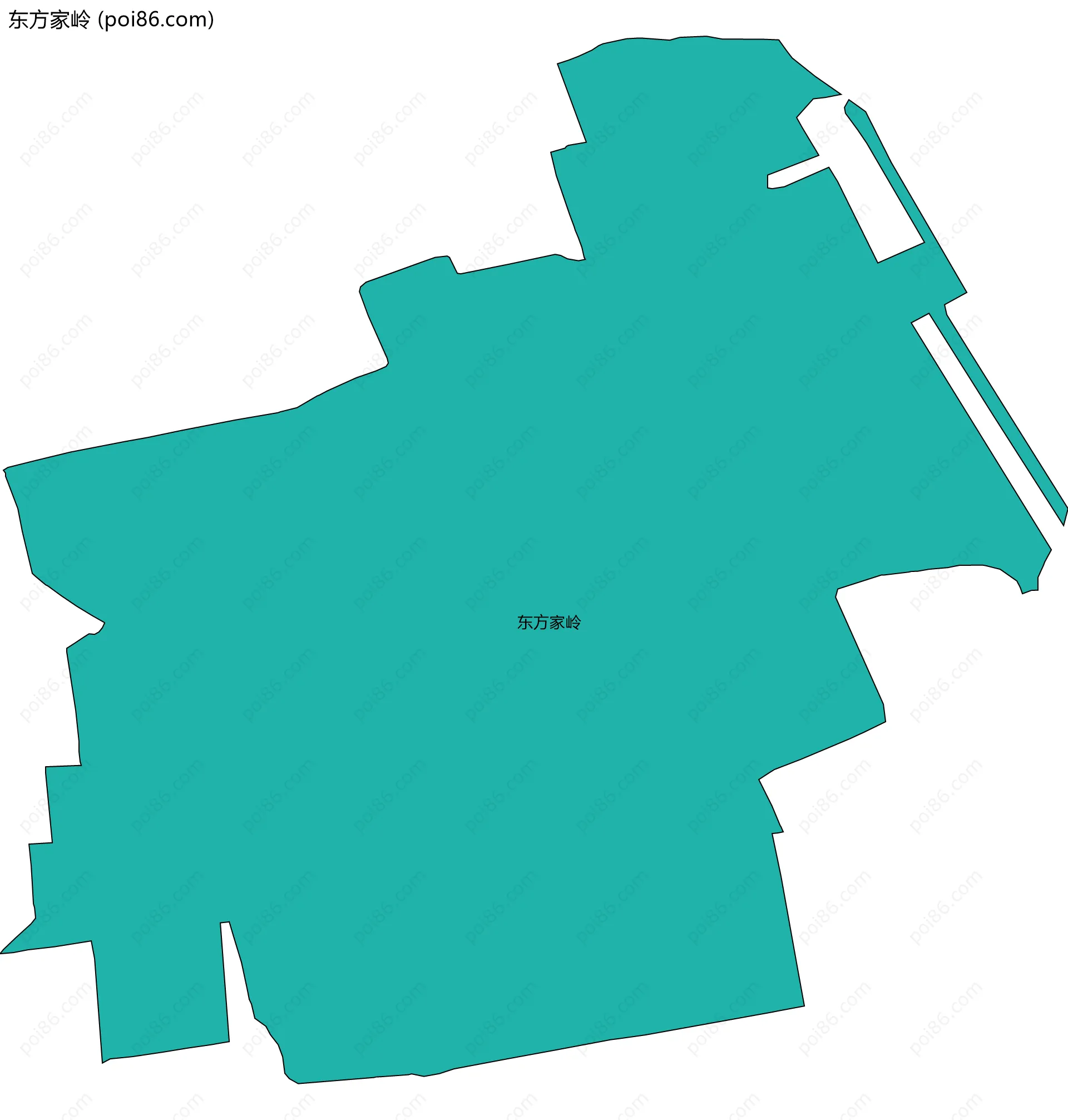 东方家岭边界地图