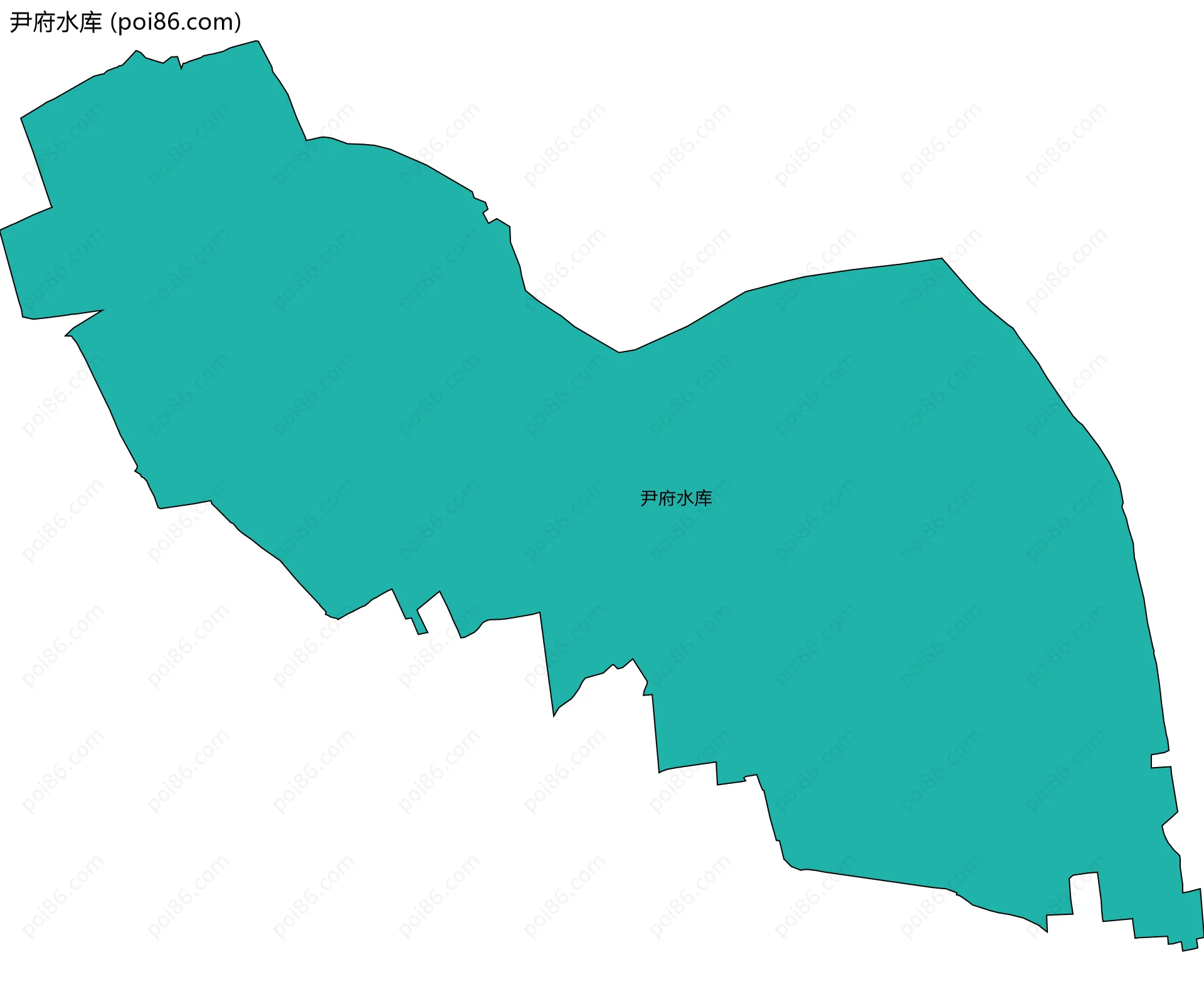 尹府水库边界地图