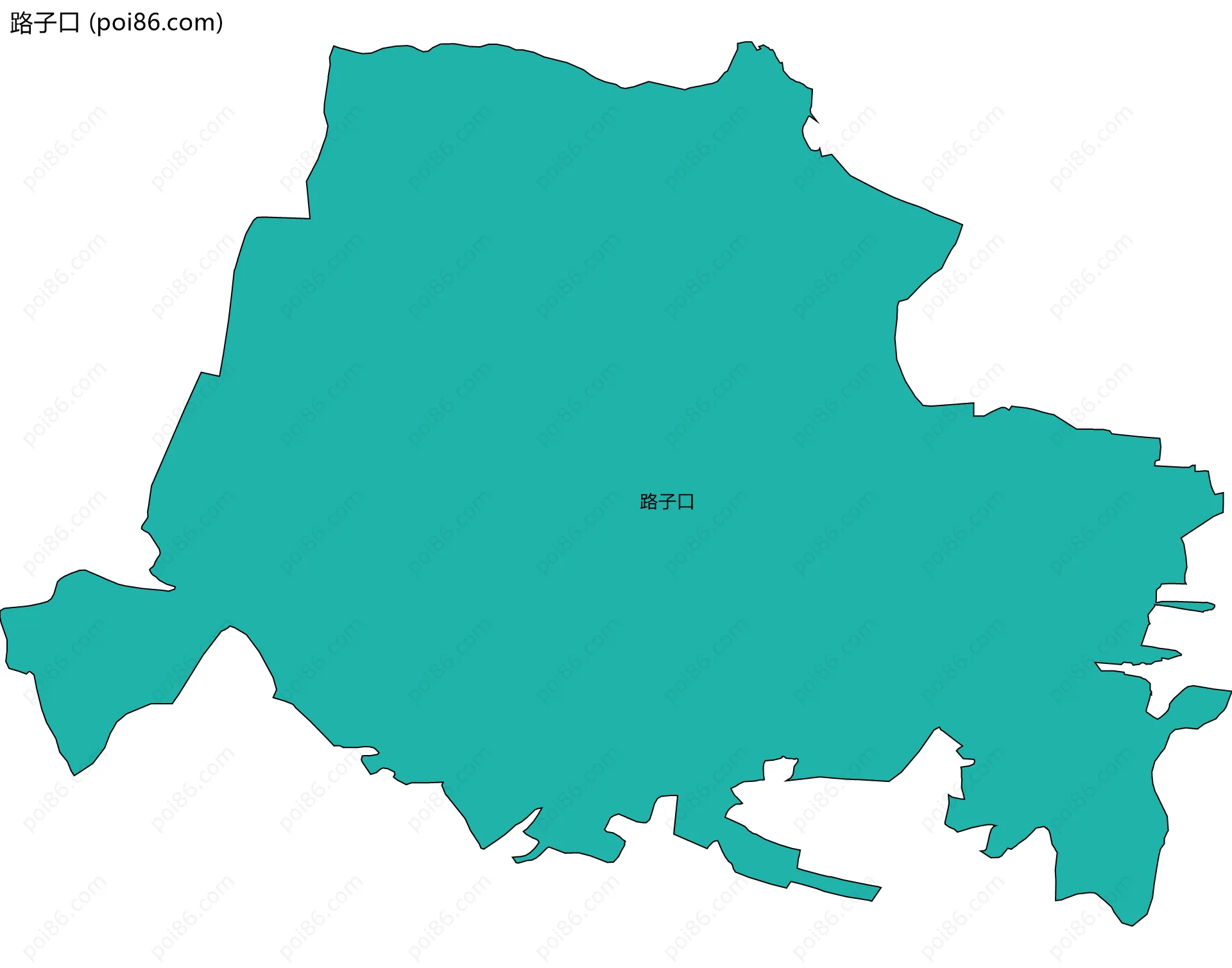 路子口边界地图