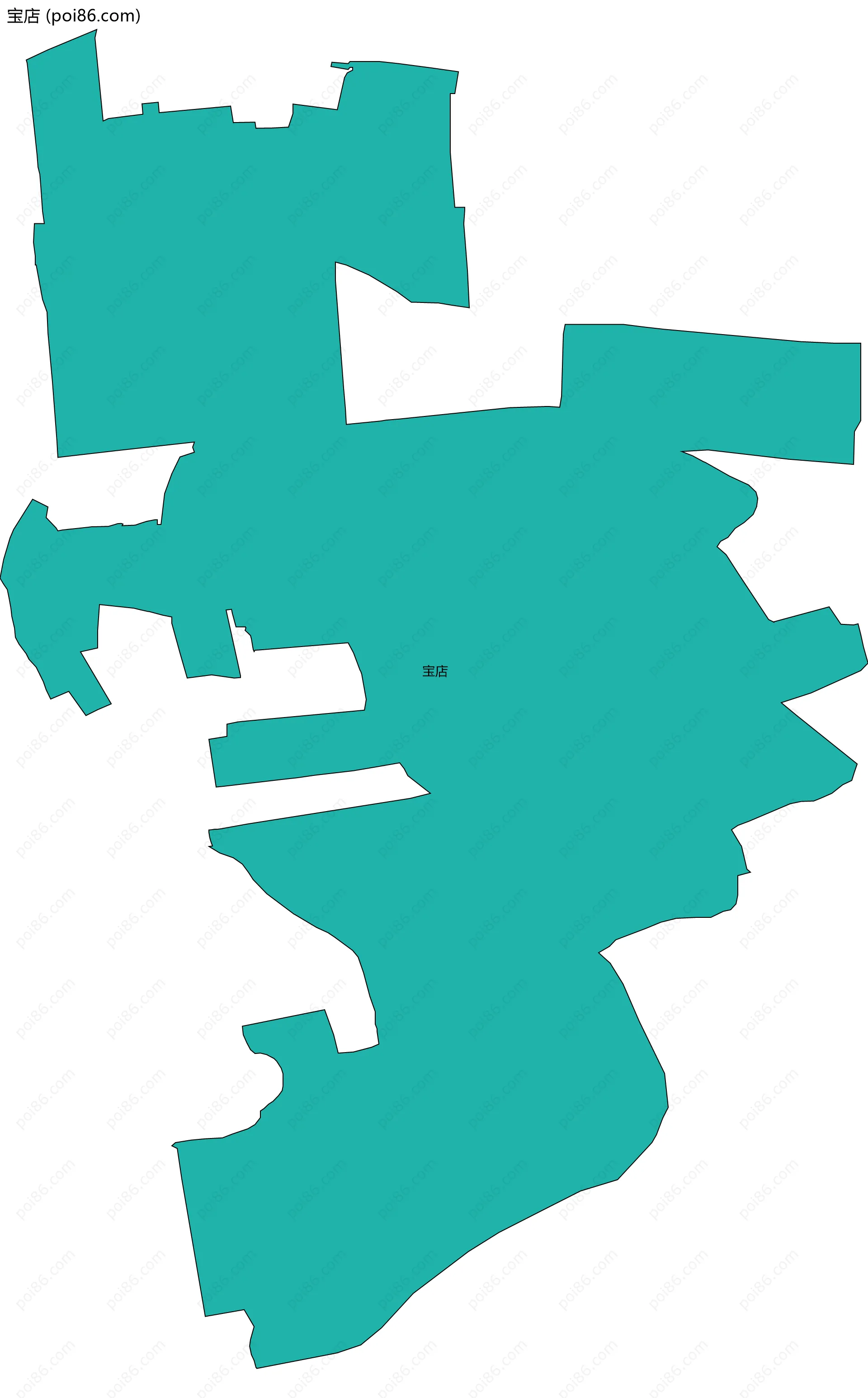 宝店边界地图