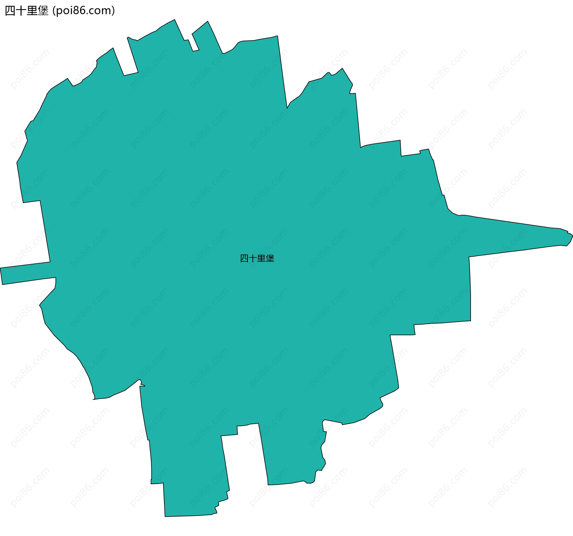 四十里堡边界地图