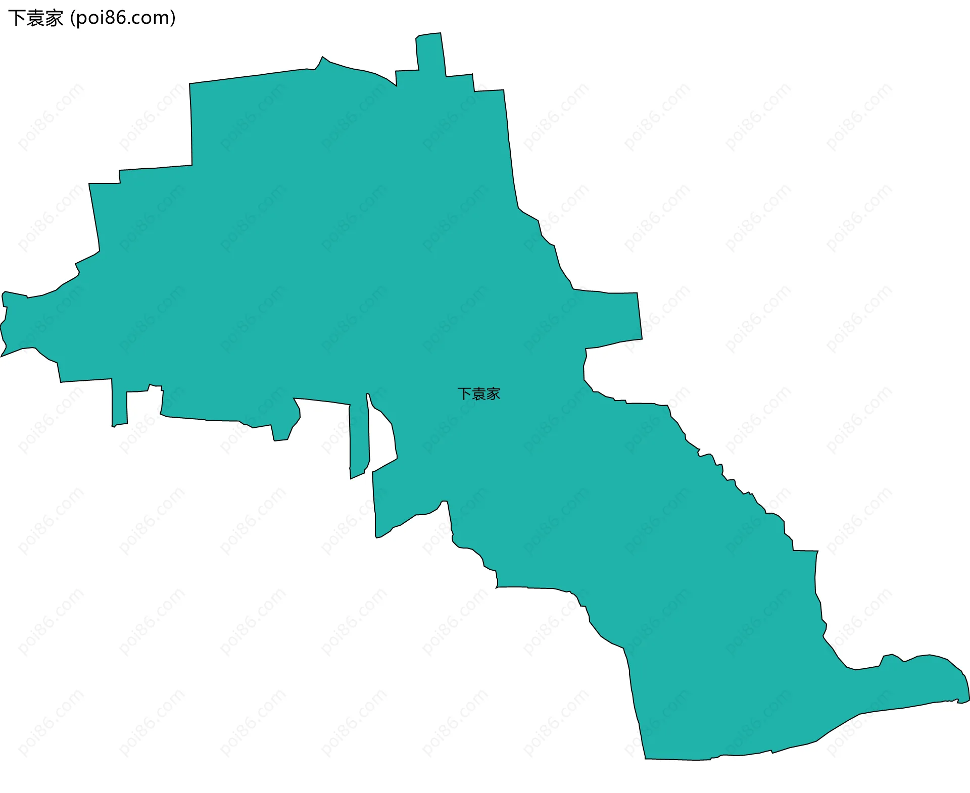 下袁家边界地图