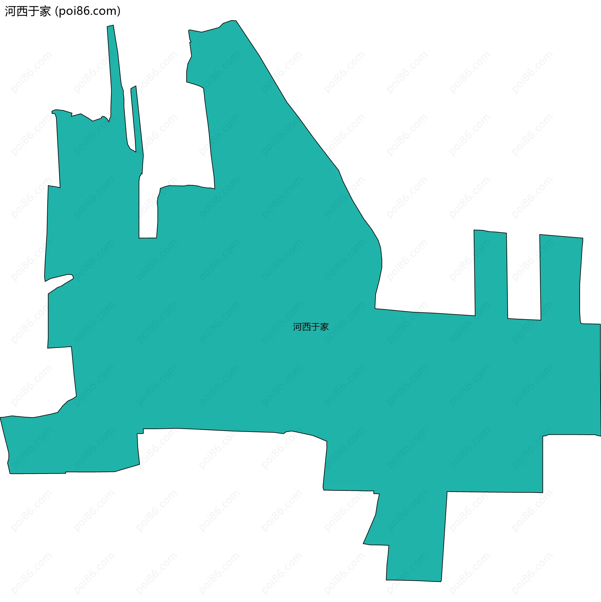 河西于家边界地图