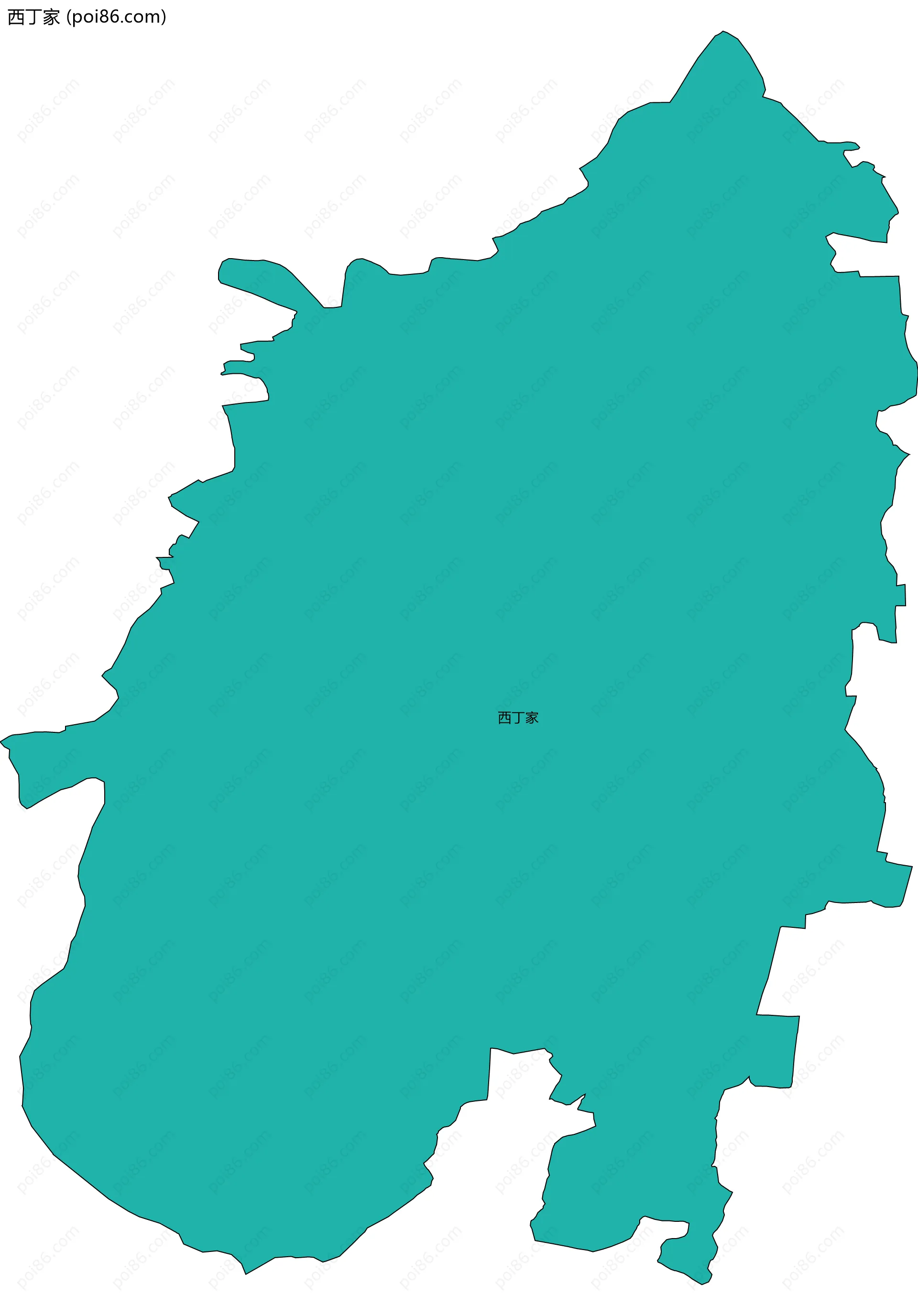 西丁家边界地图