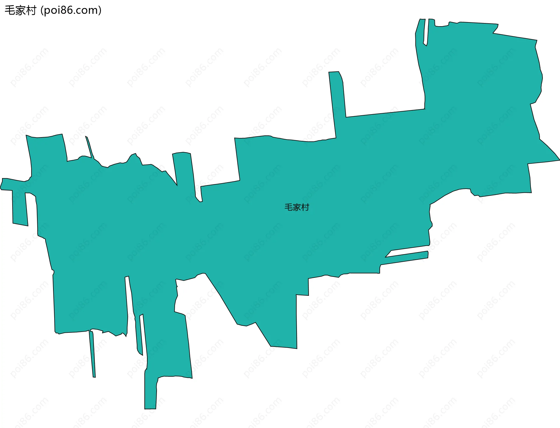 毛家村边界地图