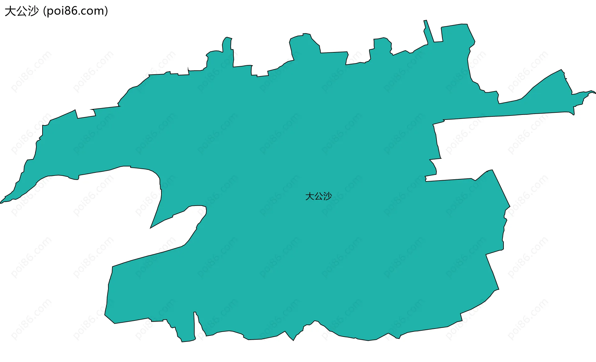 大公沙边界地图