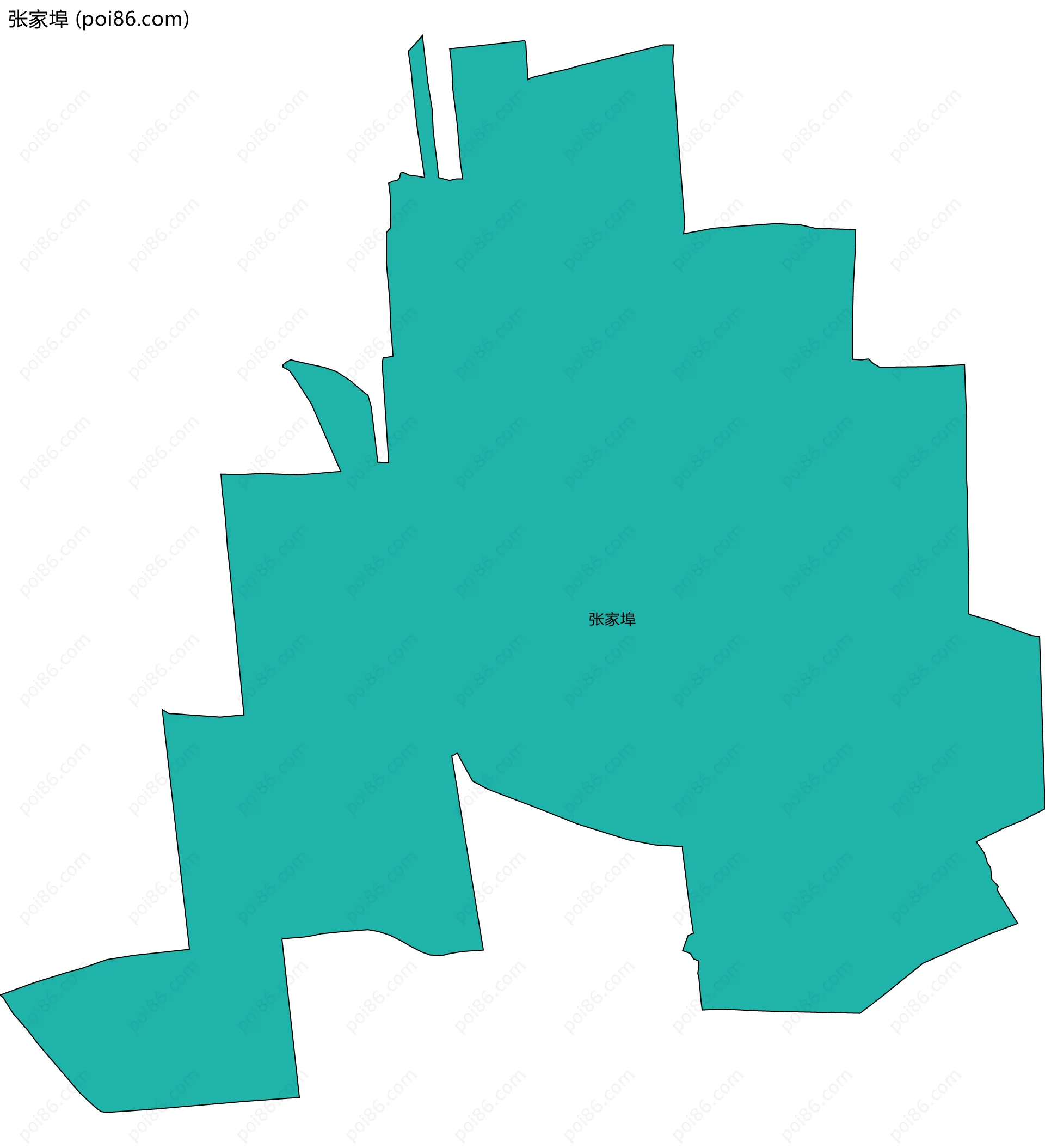 张家埠边界地图