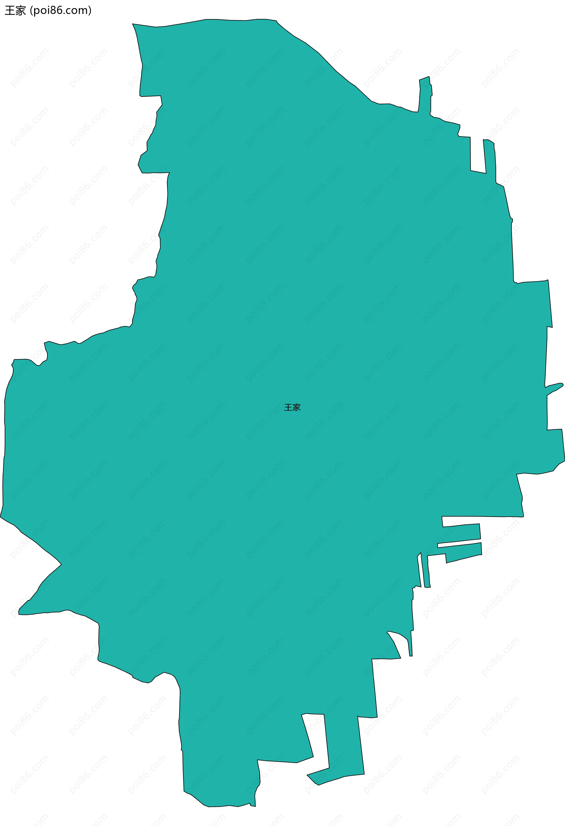 王家边界地图