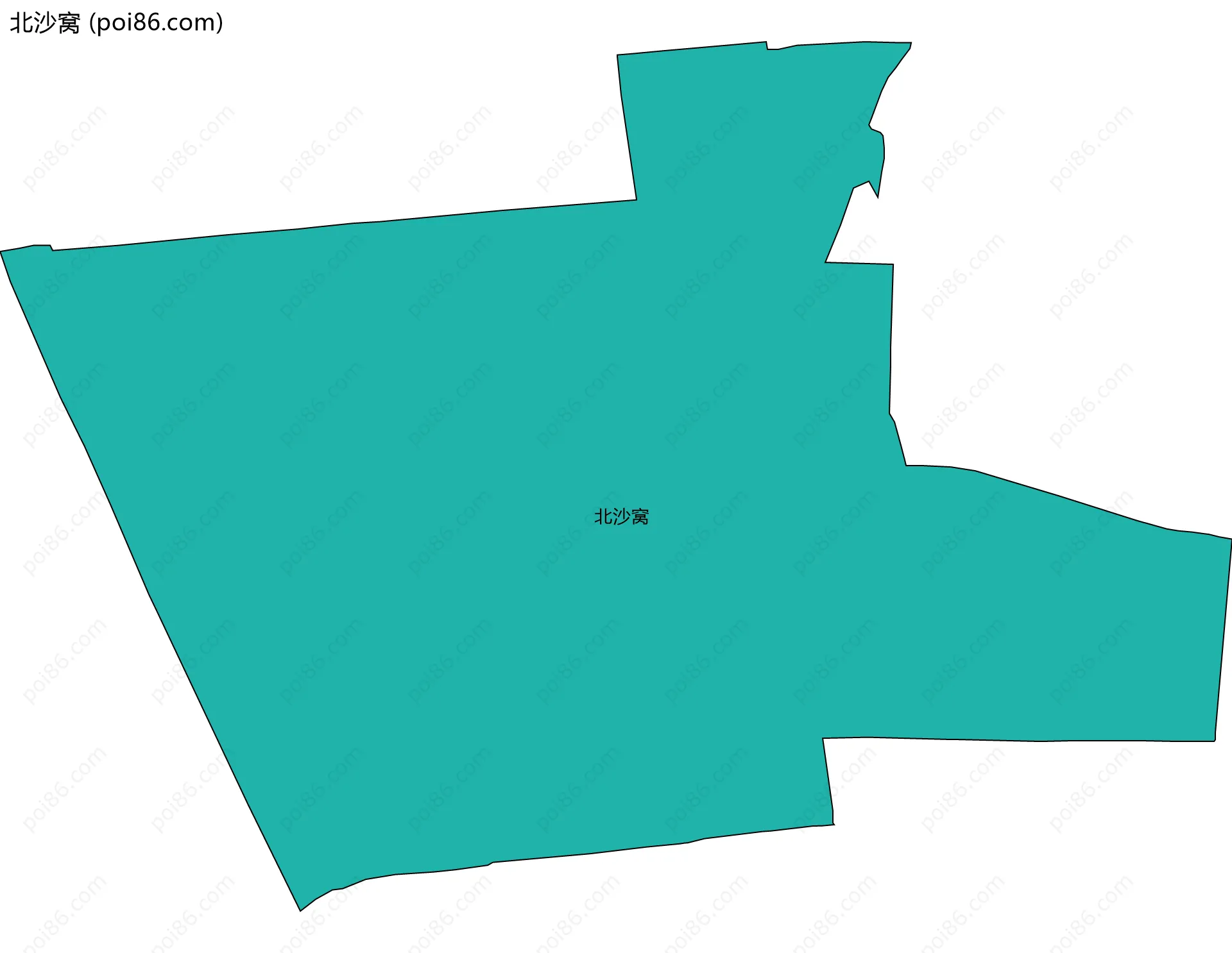 北沙窝边界地图