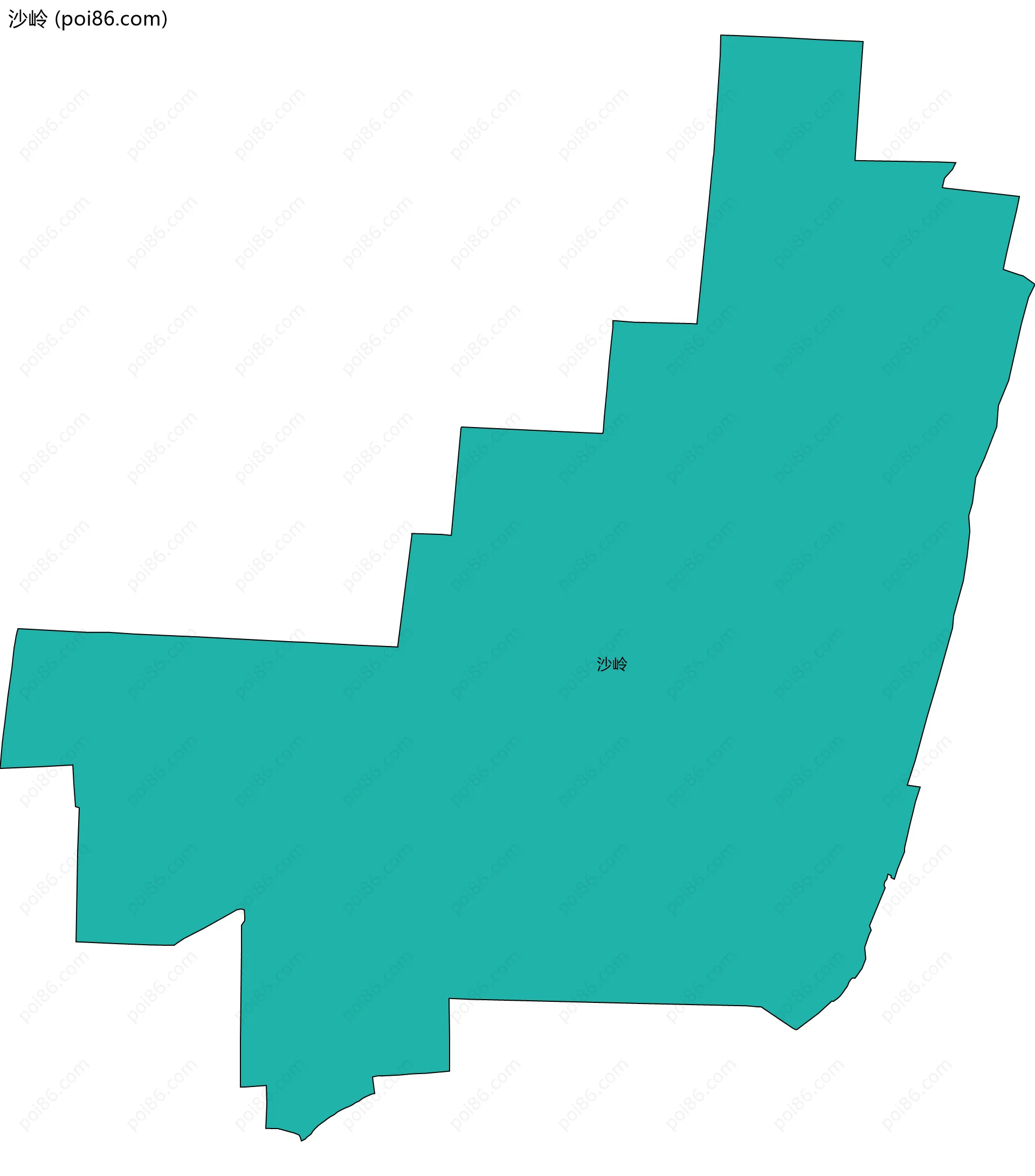 沙岭边界地图
