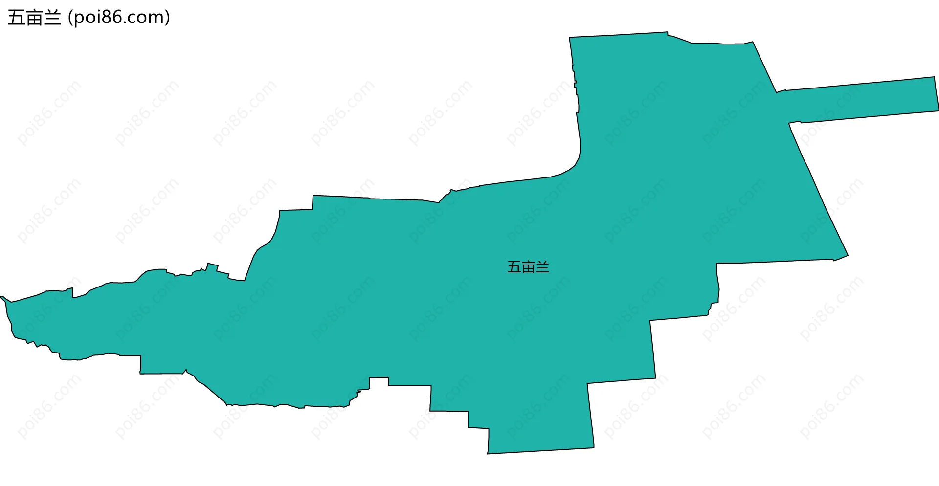 五亩兰边界地图