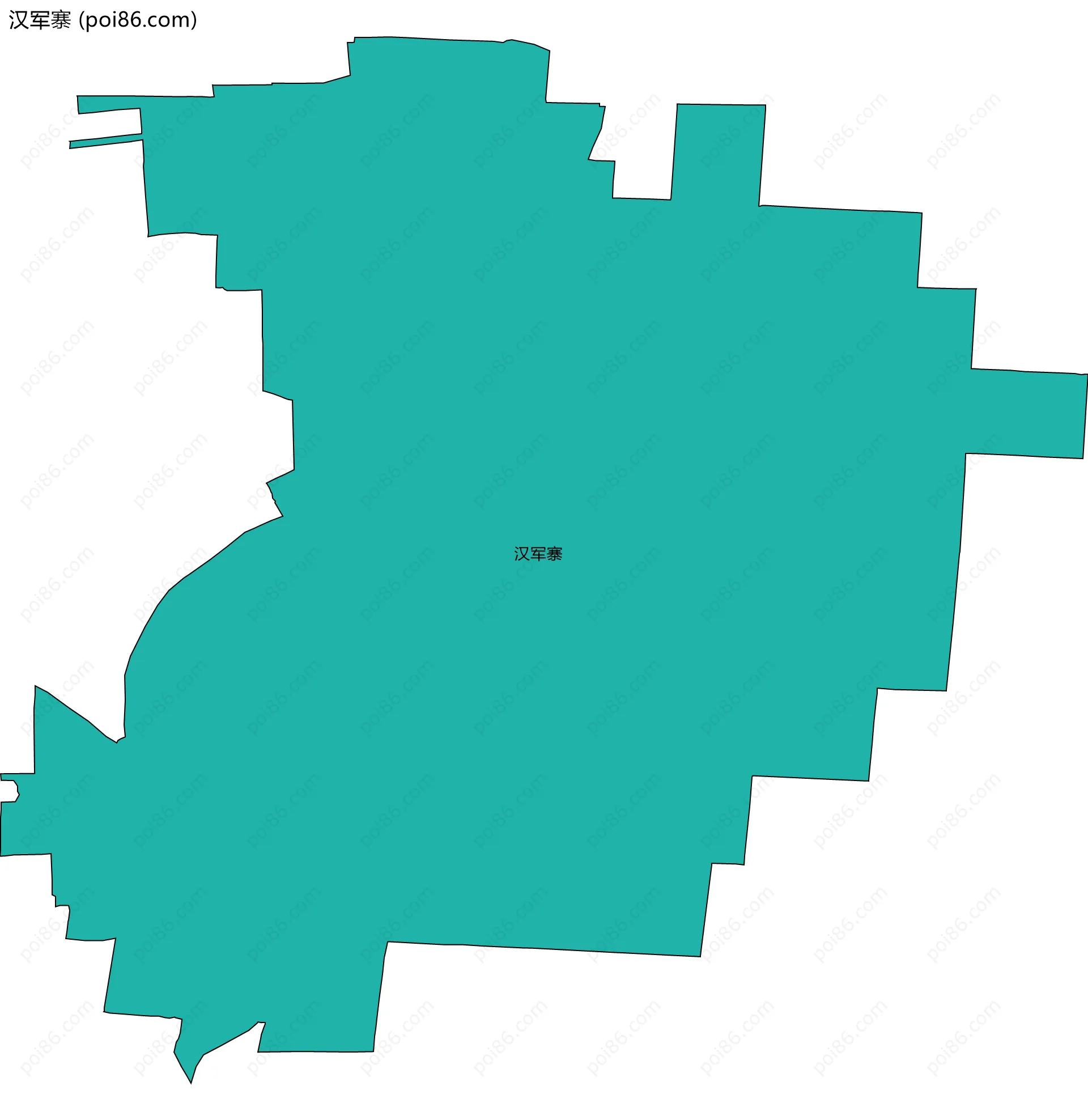 汉军寨边界地图