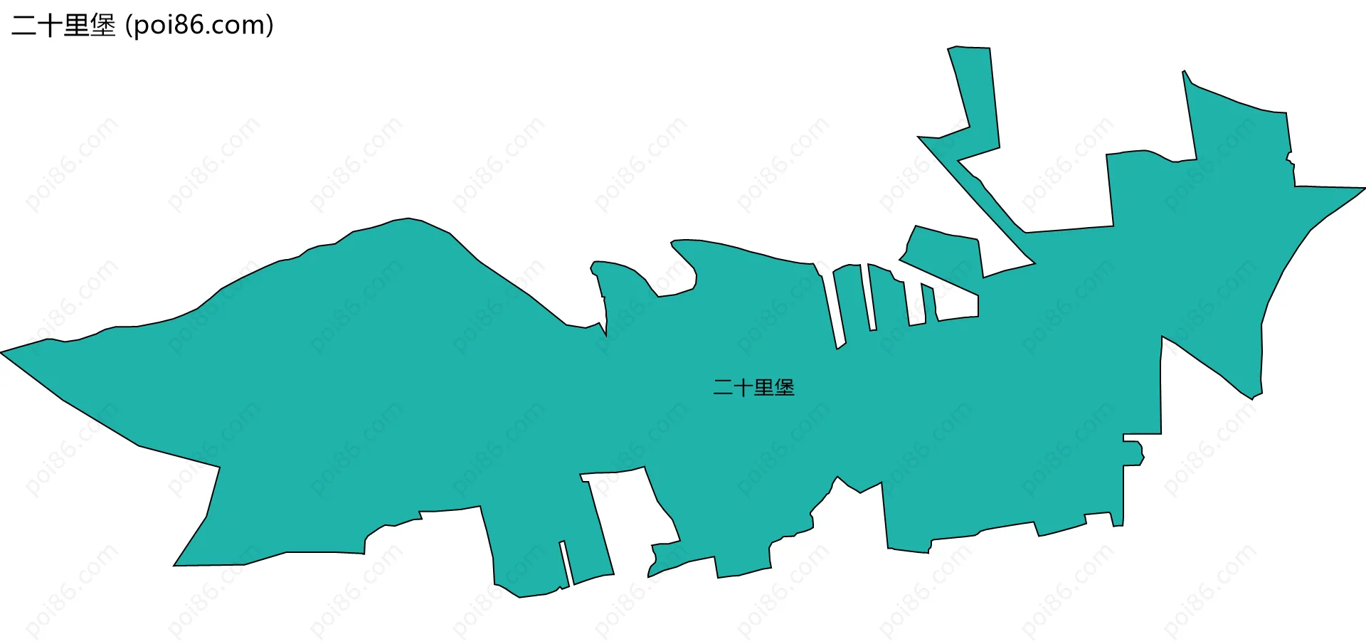 二十里堡边界地图