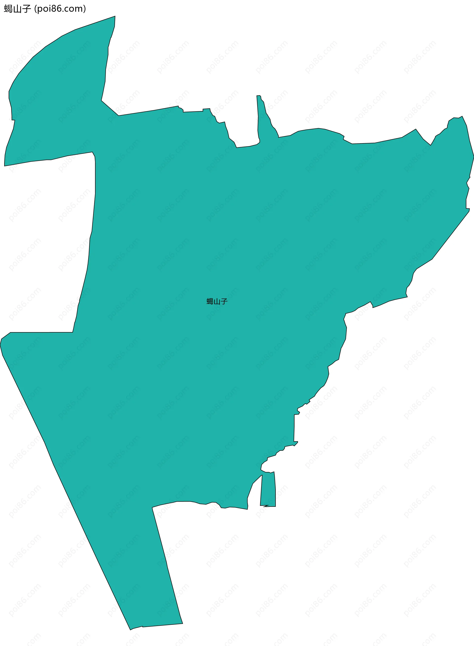 蝎山子边界地图