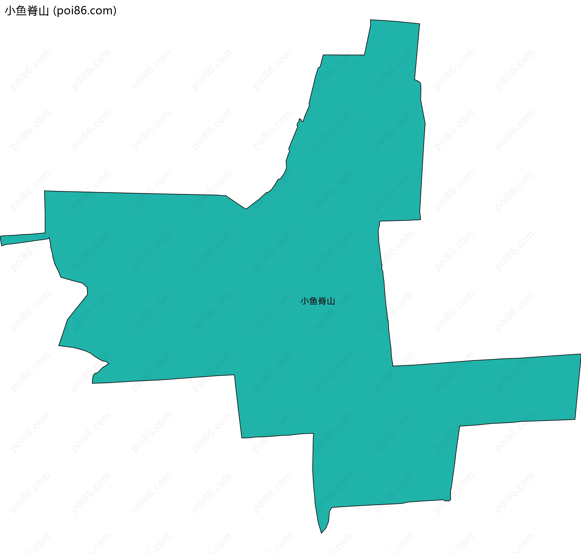 小鱼脊山边界地图