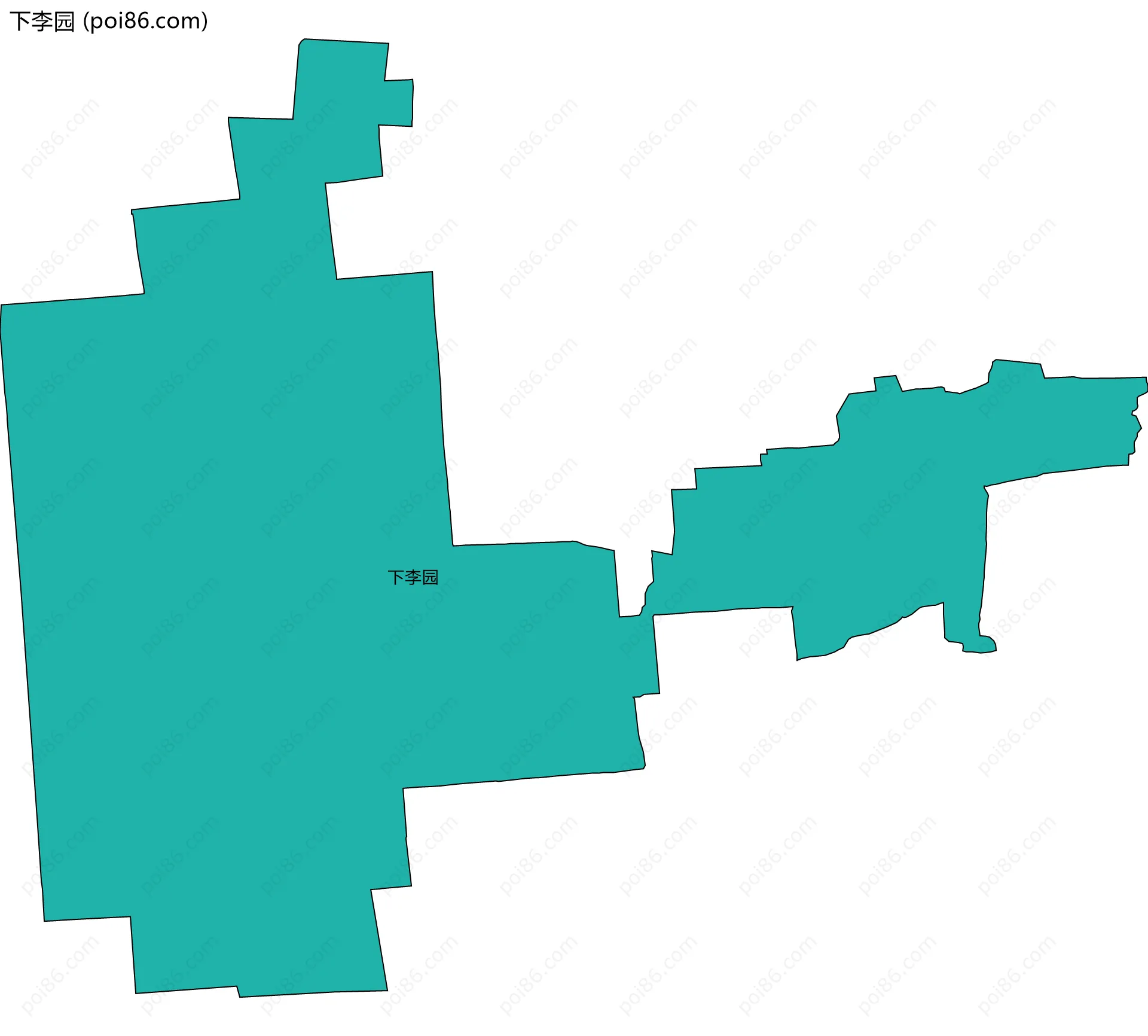 下李园边界地图